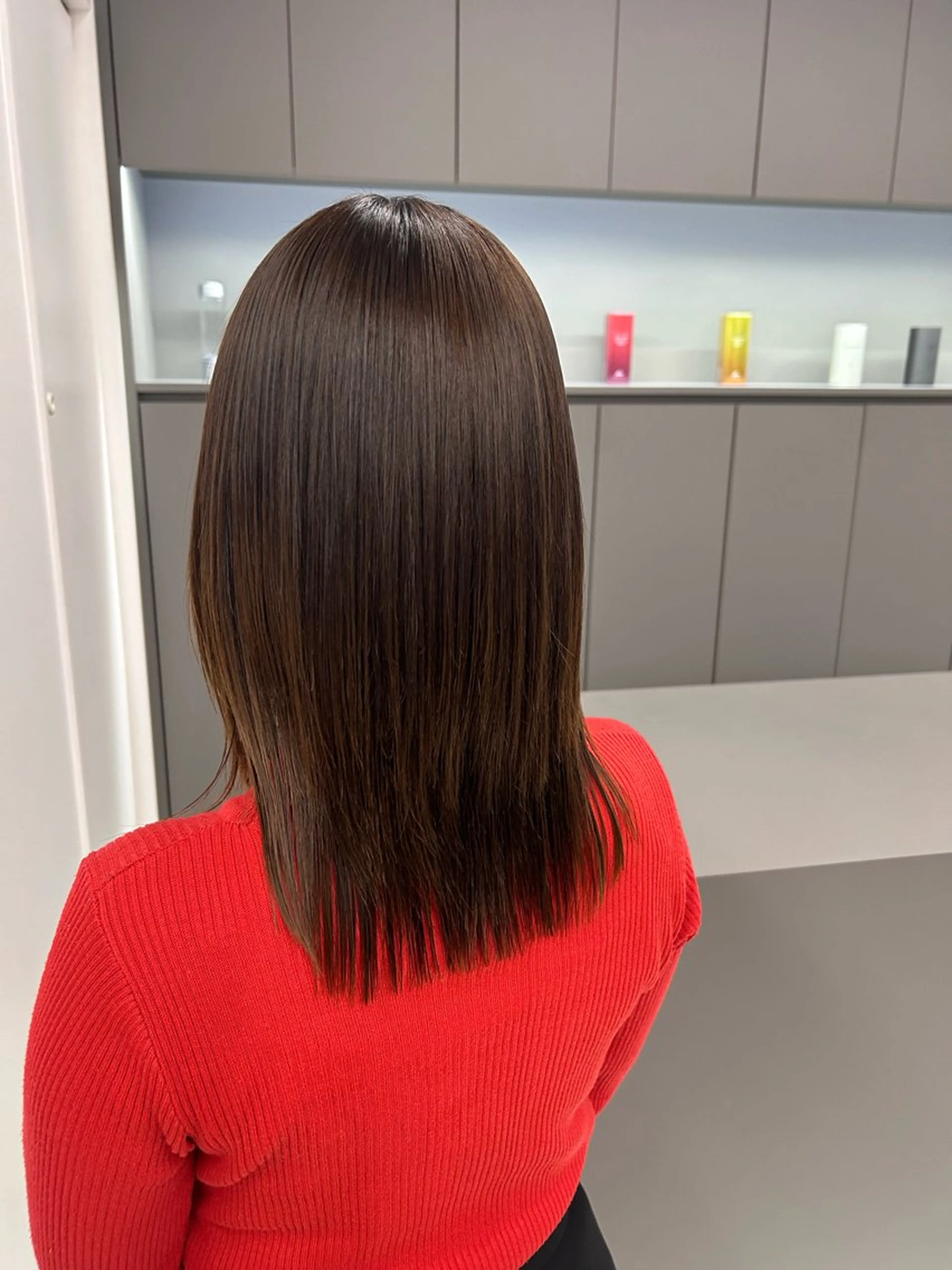 ミディアム 酸性ストレート hair salon en.所属・松田 花凜のヘアスタイル