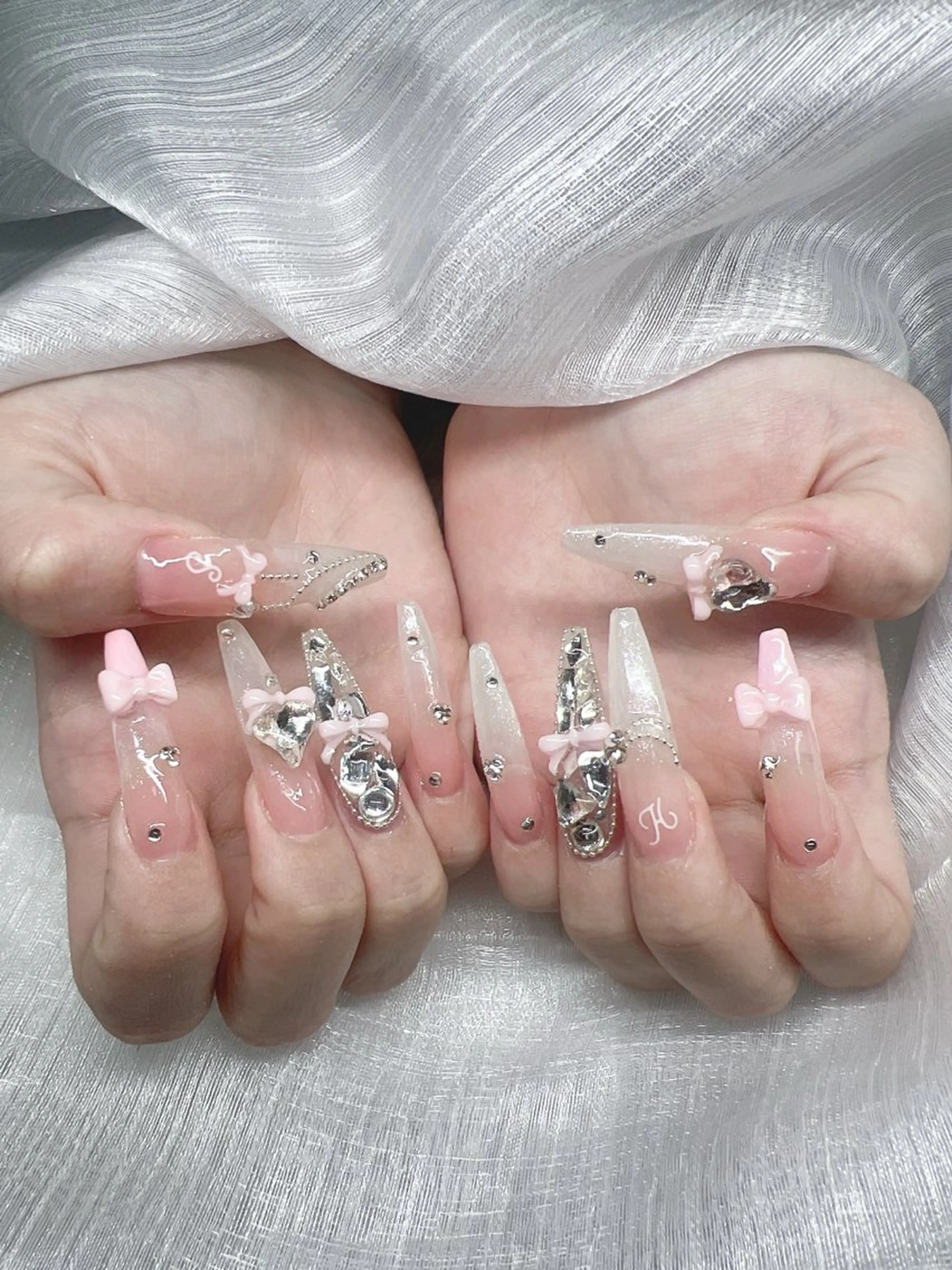 ネイル ハンドネイル Lee Nails チップ長さだし専門店のネイルデザイン