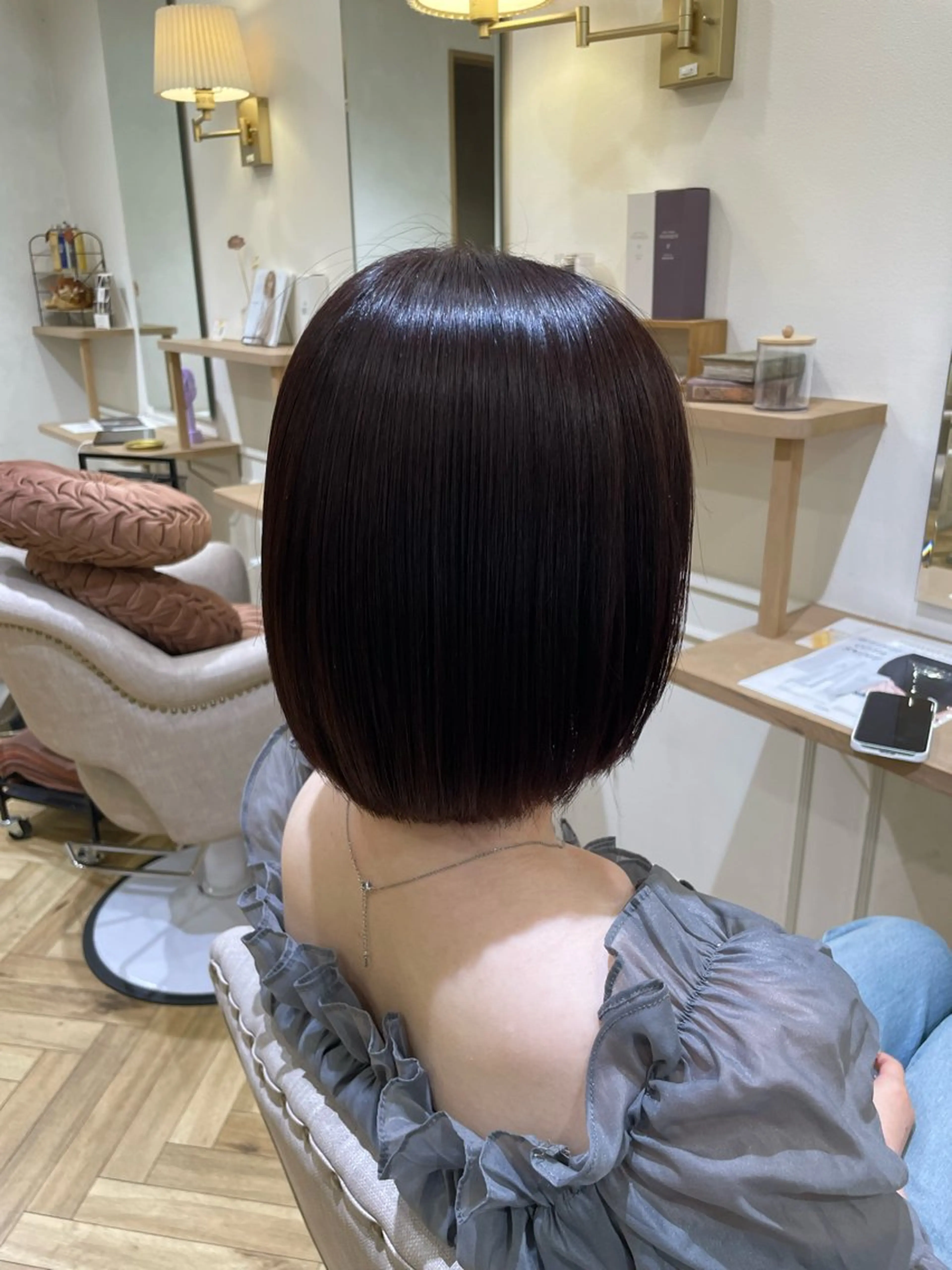 ミディアム カット 縮毛矯正 トリートメント Luana難波 🫧NOAのヘアスタイル