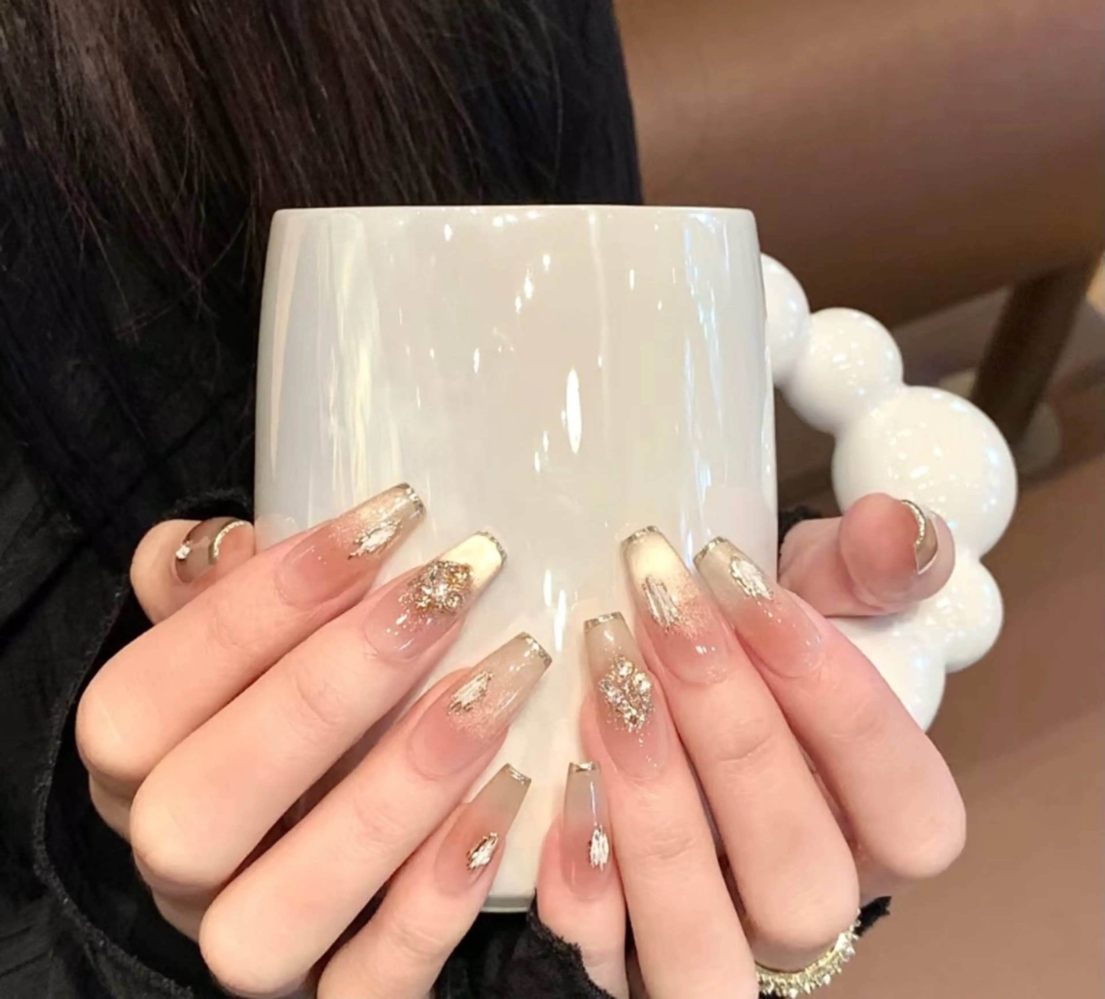 ネイル チークネイル 長さ出し ジェルネイル ピンク スカルプネイル ハンドネイル YUYI.nail salonのネイルデザイン
