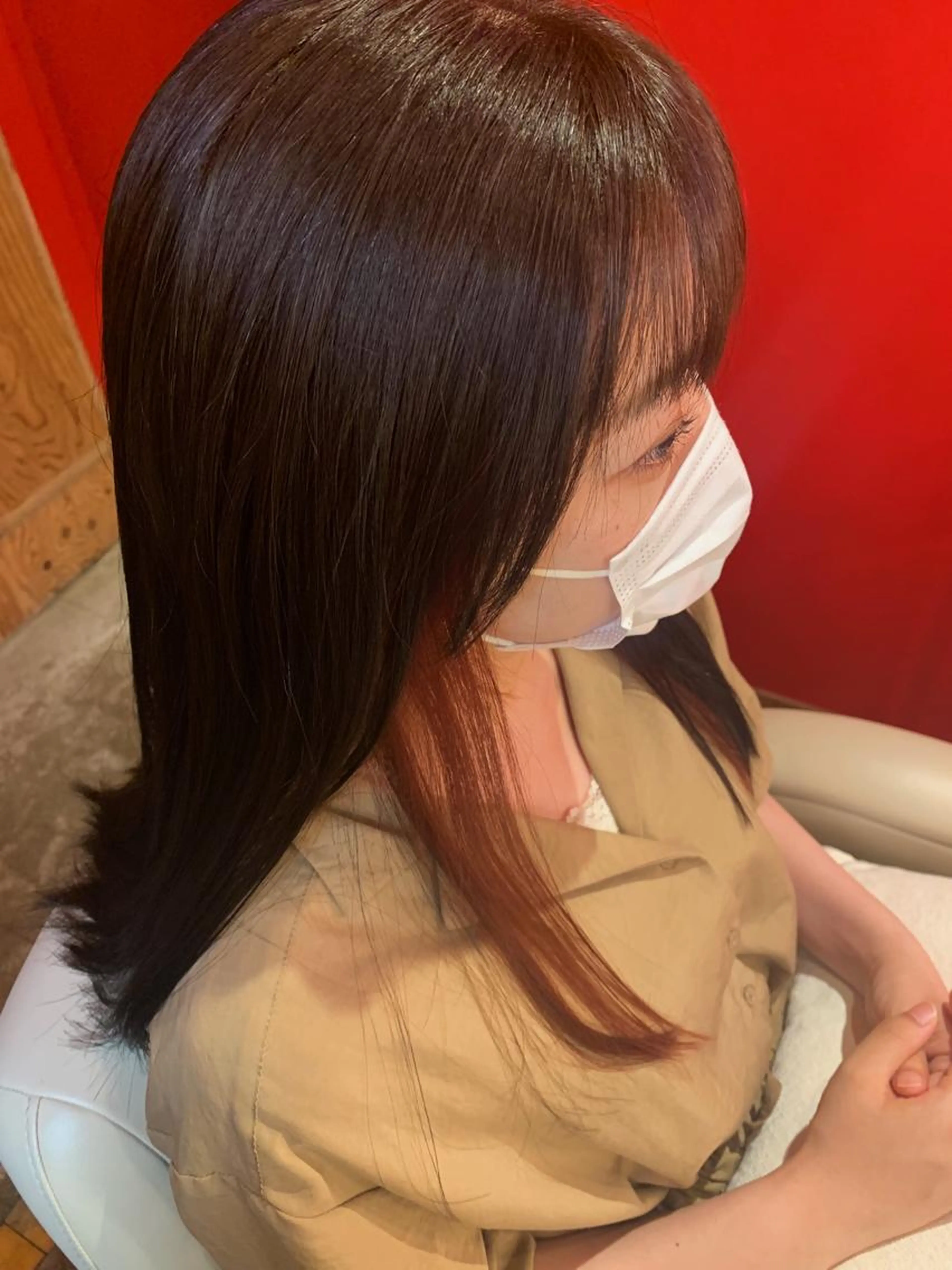 🥣イヤリングカラー＋全体カラーの写真