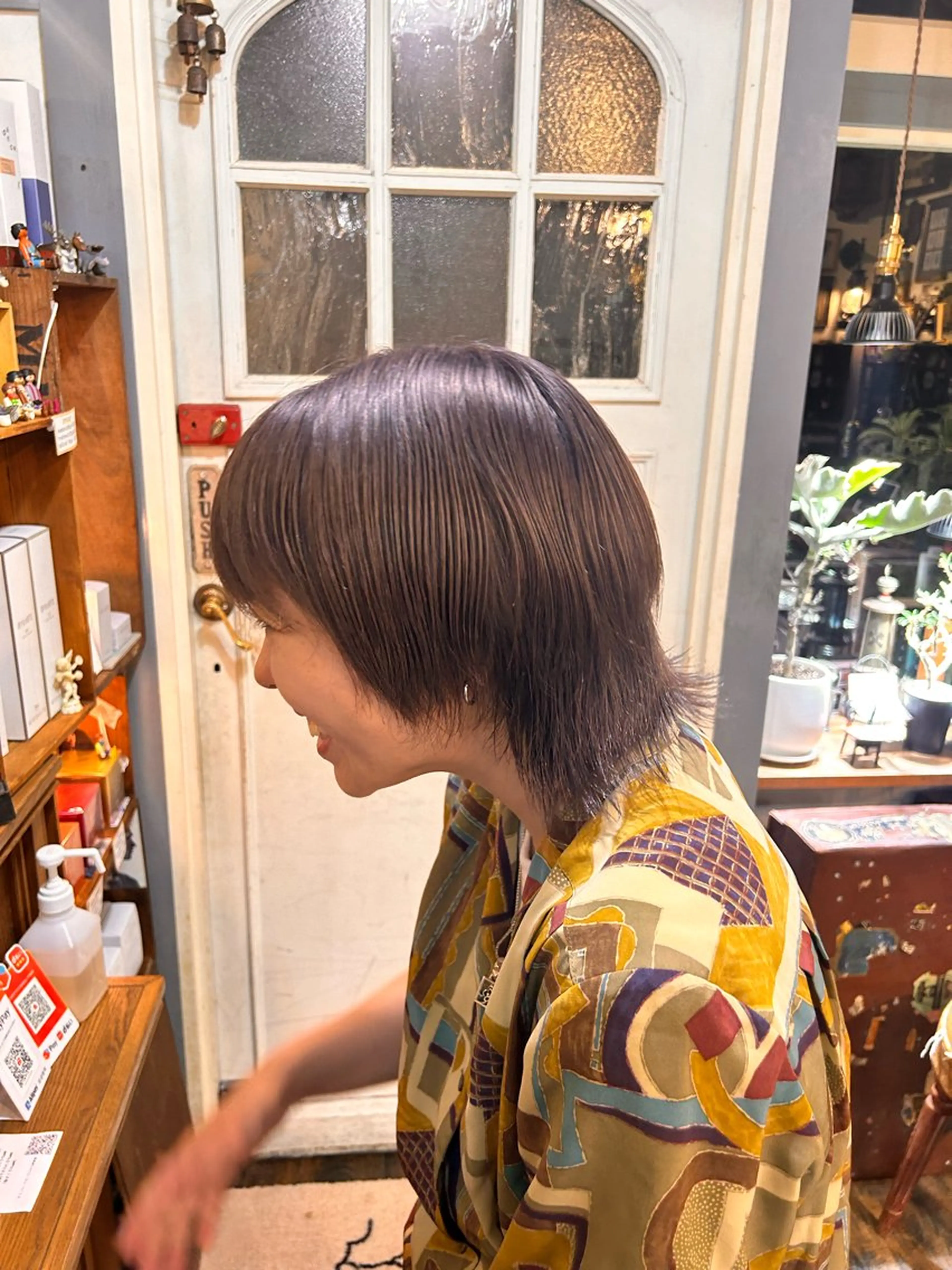 ショート カラー ヘアカラー トリートメント 清水千優/パーマ/透 明感カラー/メンズのヘアスタイル