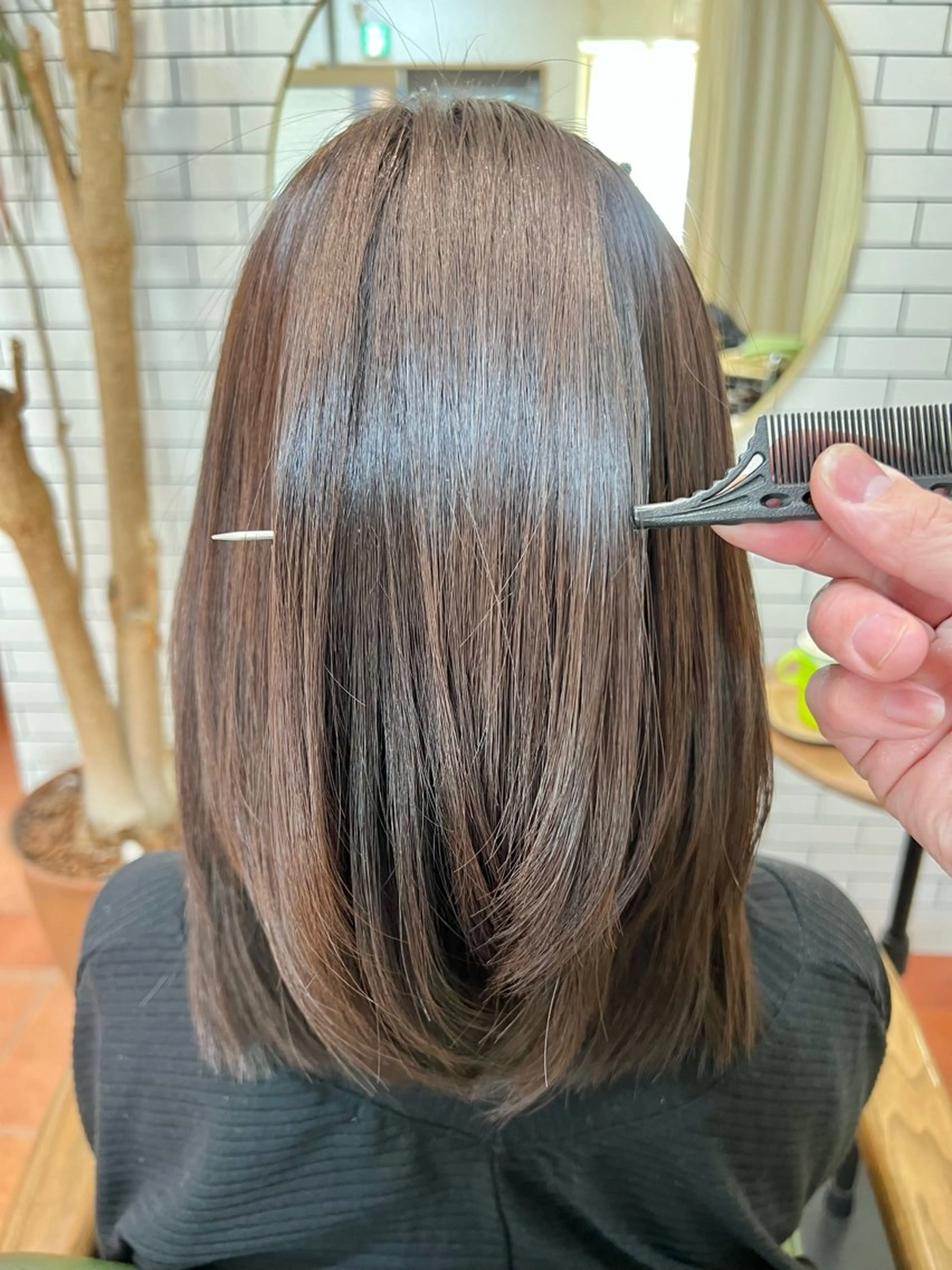 ミディアム カラー カット ヘアカラー トリートメント 石井 佑樹のヘアスタイル