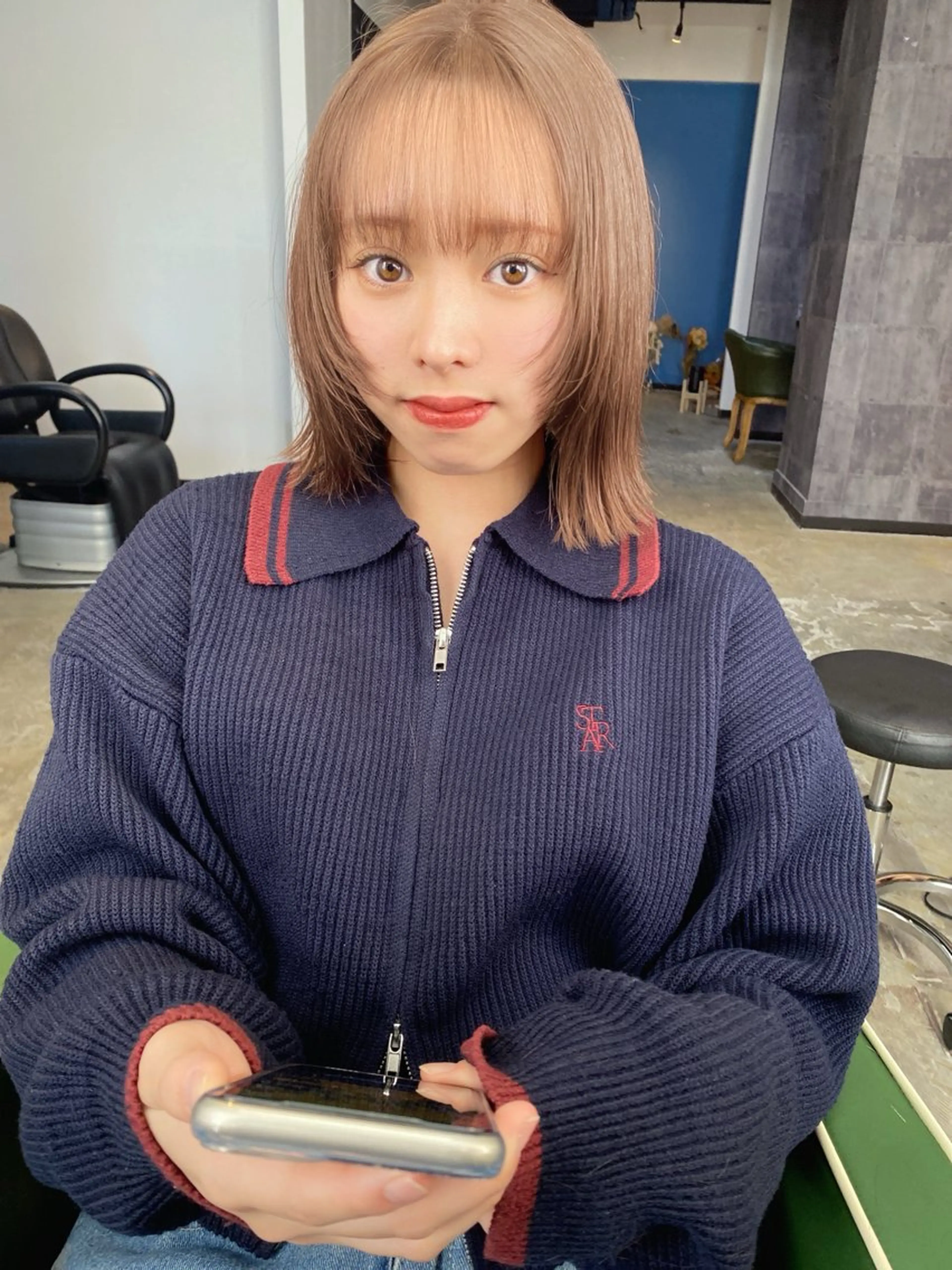 ミディアム カラー カット ヘアカラー トリートメント 広島/ボブ/レイヤー 🌿‬wakabaのヘアスタイル