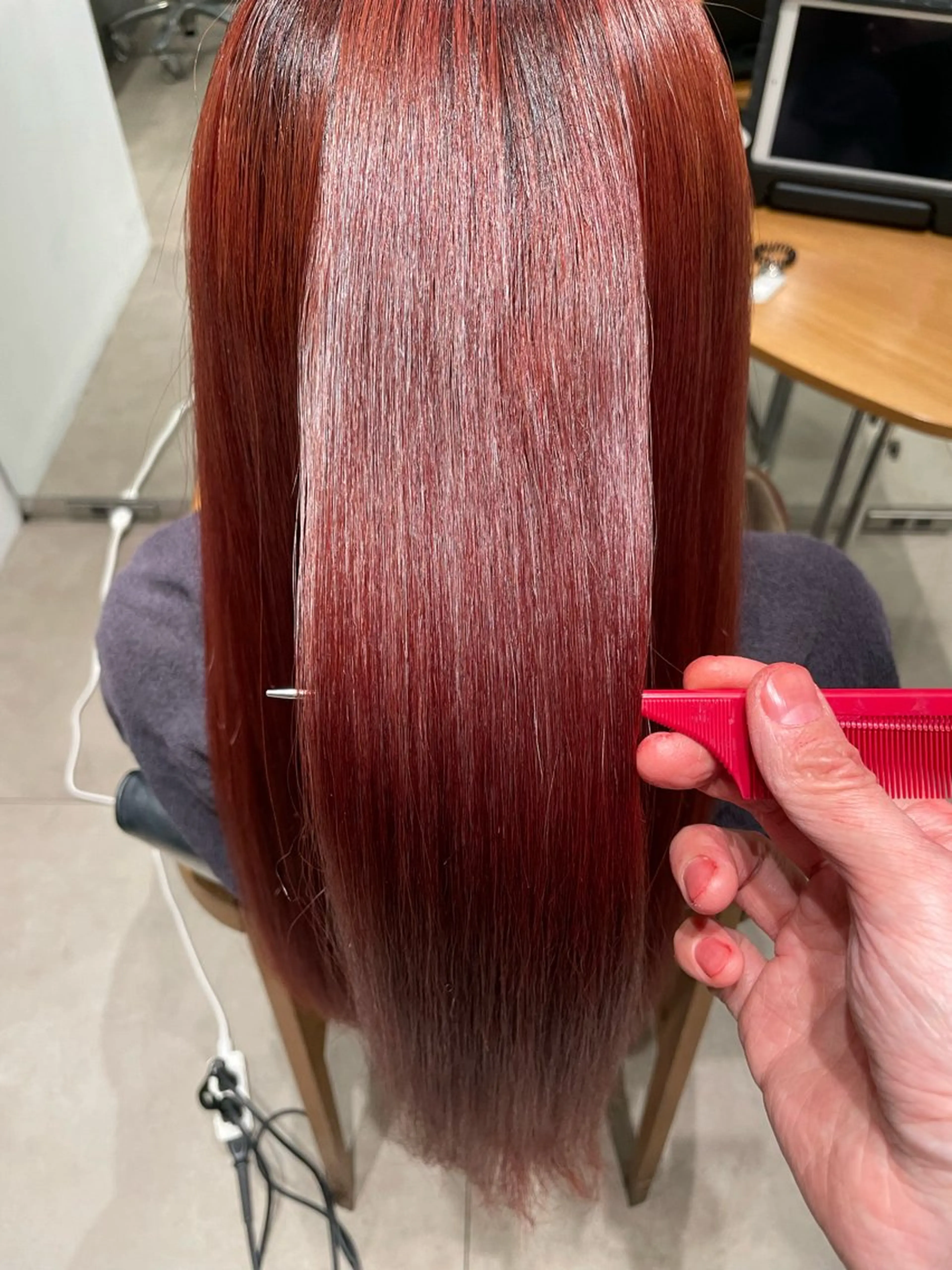 ロング 髪質改善カラー& 縮毛矯正 石井良平のヘアスタイル