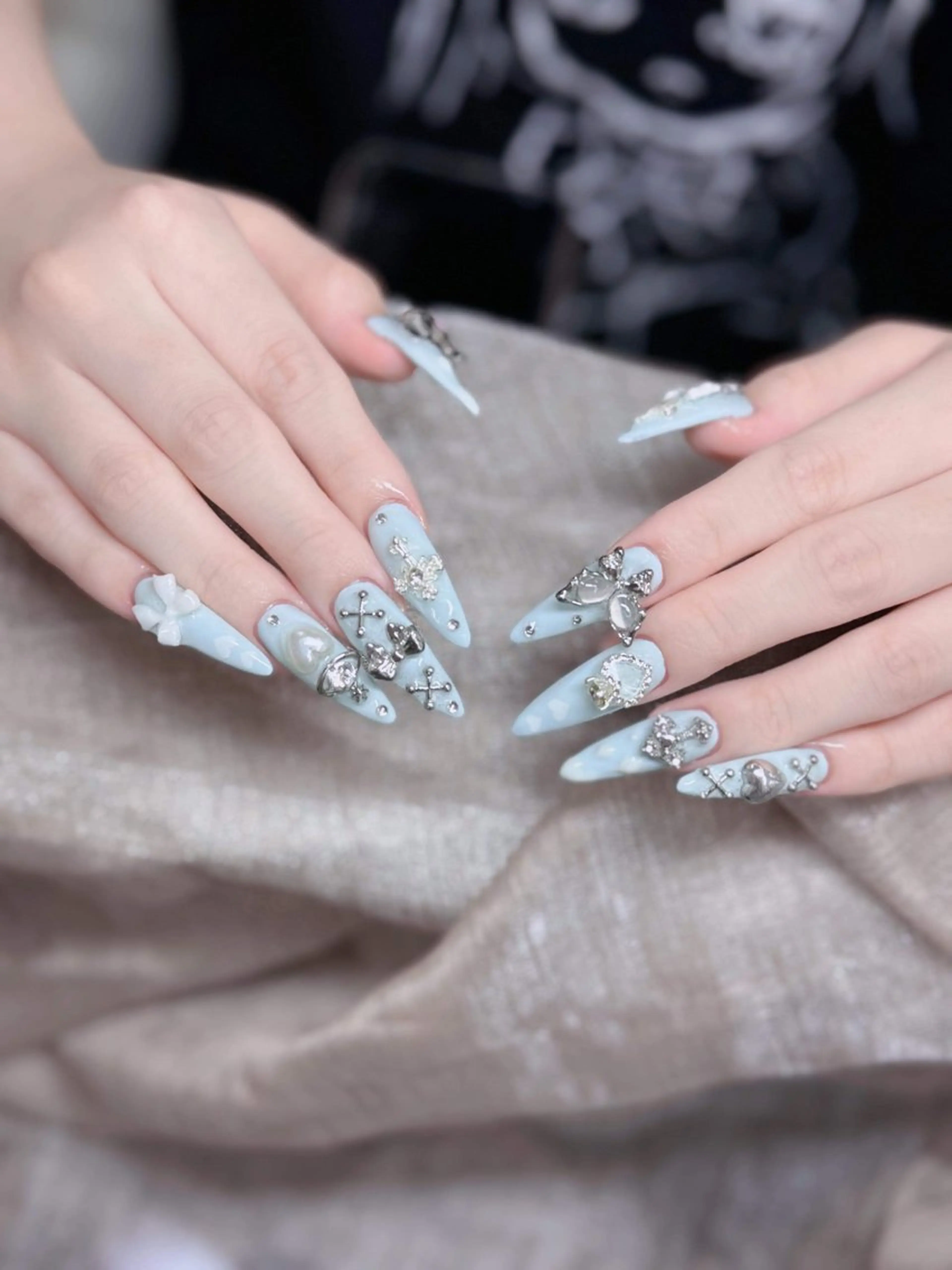 ネイル アートネイル フレンチネイル ジェルネイル 韓国ネイル マグネットネイル Lenie Shinokuboのネイルデザイン