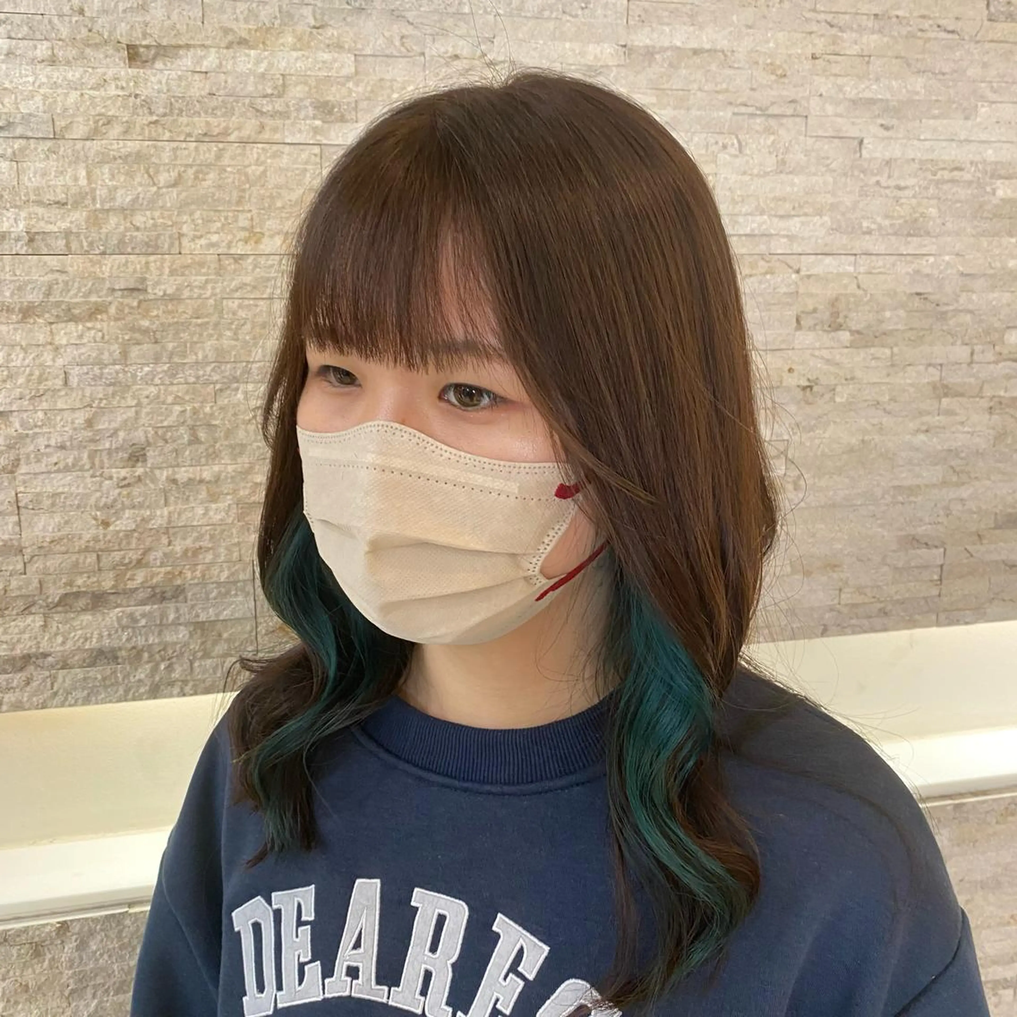 ロング カラー エメラルドグリーン Agu hair TENOE大宮氷川参道店所属・☀️透明感艶感カラー 増田魁土☀️のヘアスタイル