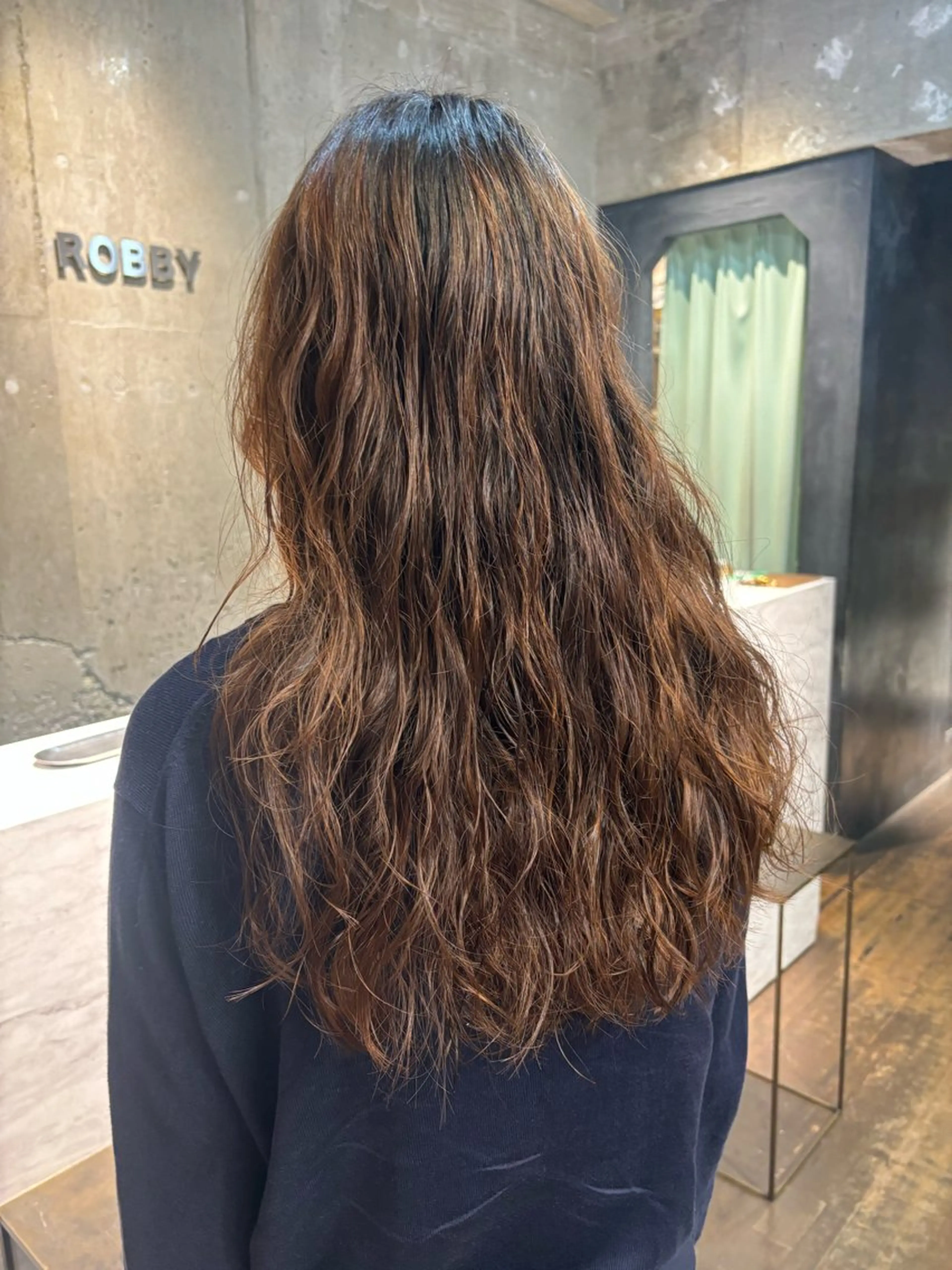 ロング パーマ パーマ、ストレート 🫧ちひろ🫧のヘアスタイル