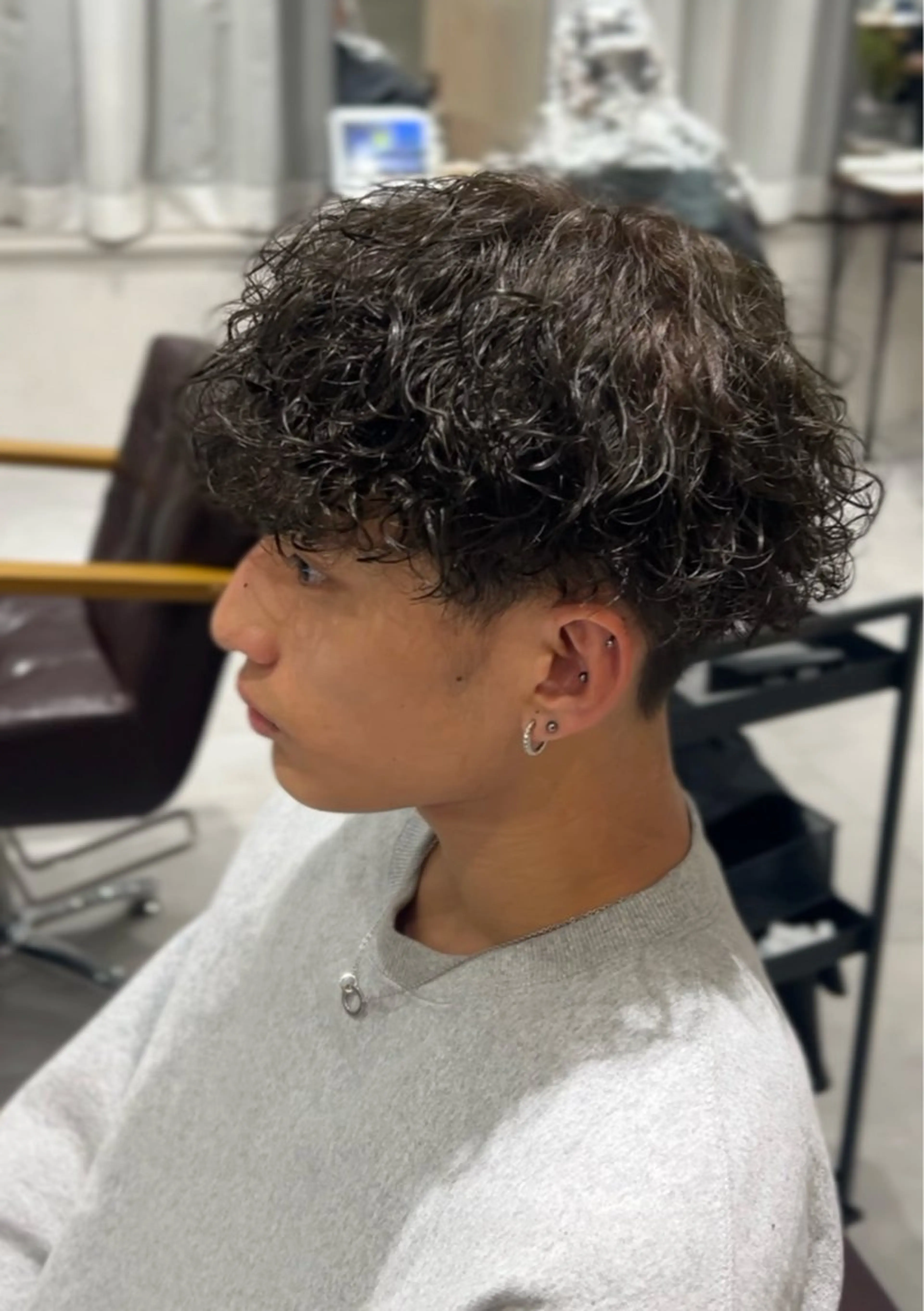 ショート カット パーマ 岸本 桂輝のヘアスタイル