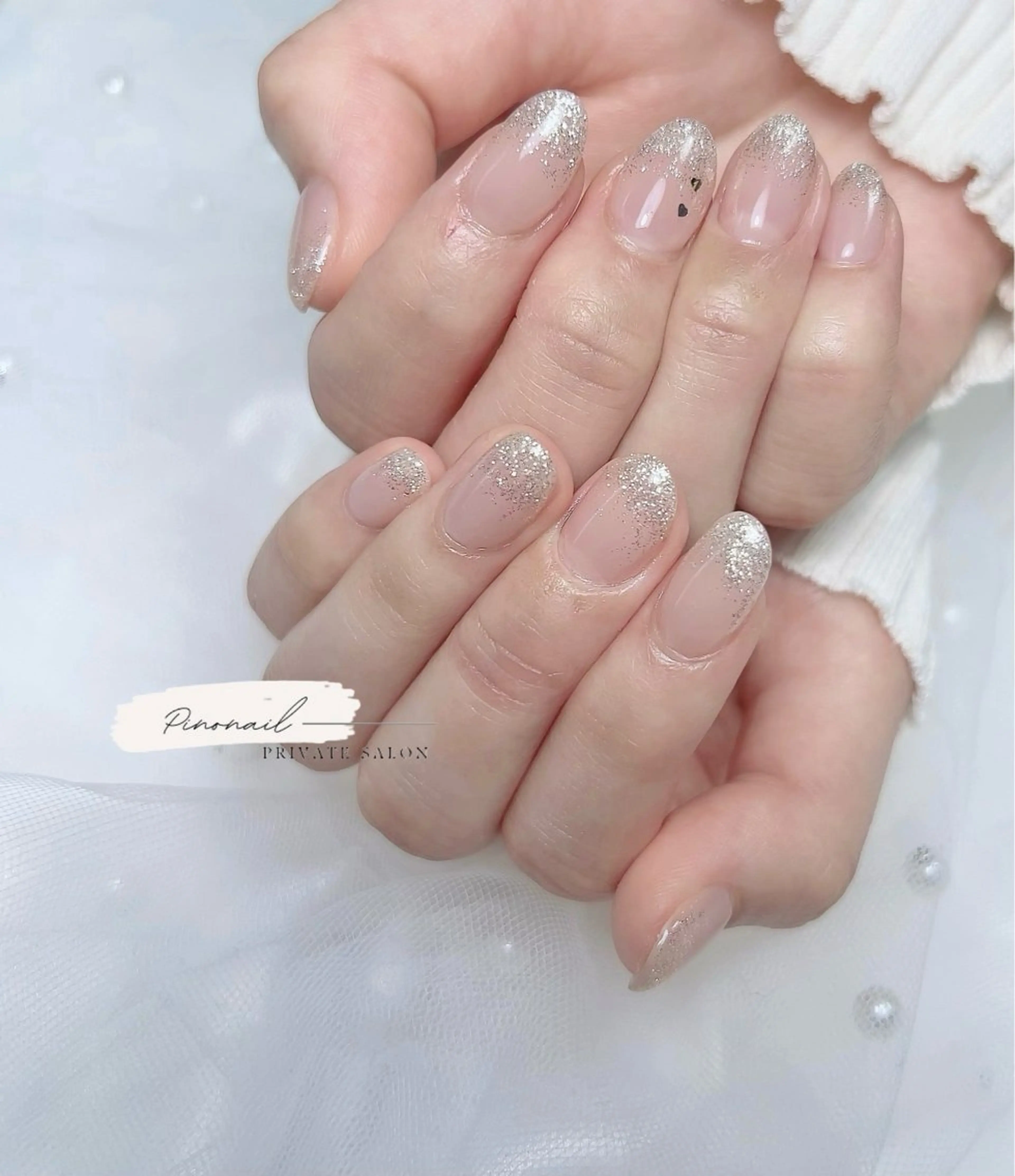 ネイル グラデーション ラメ(グリッター) ラメグラデーション ハンドネイル pinonail所属・Pino Nailのネイルデザイン