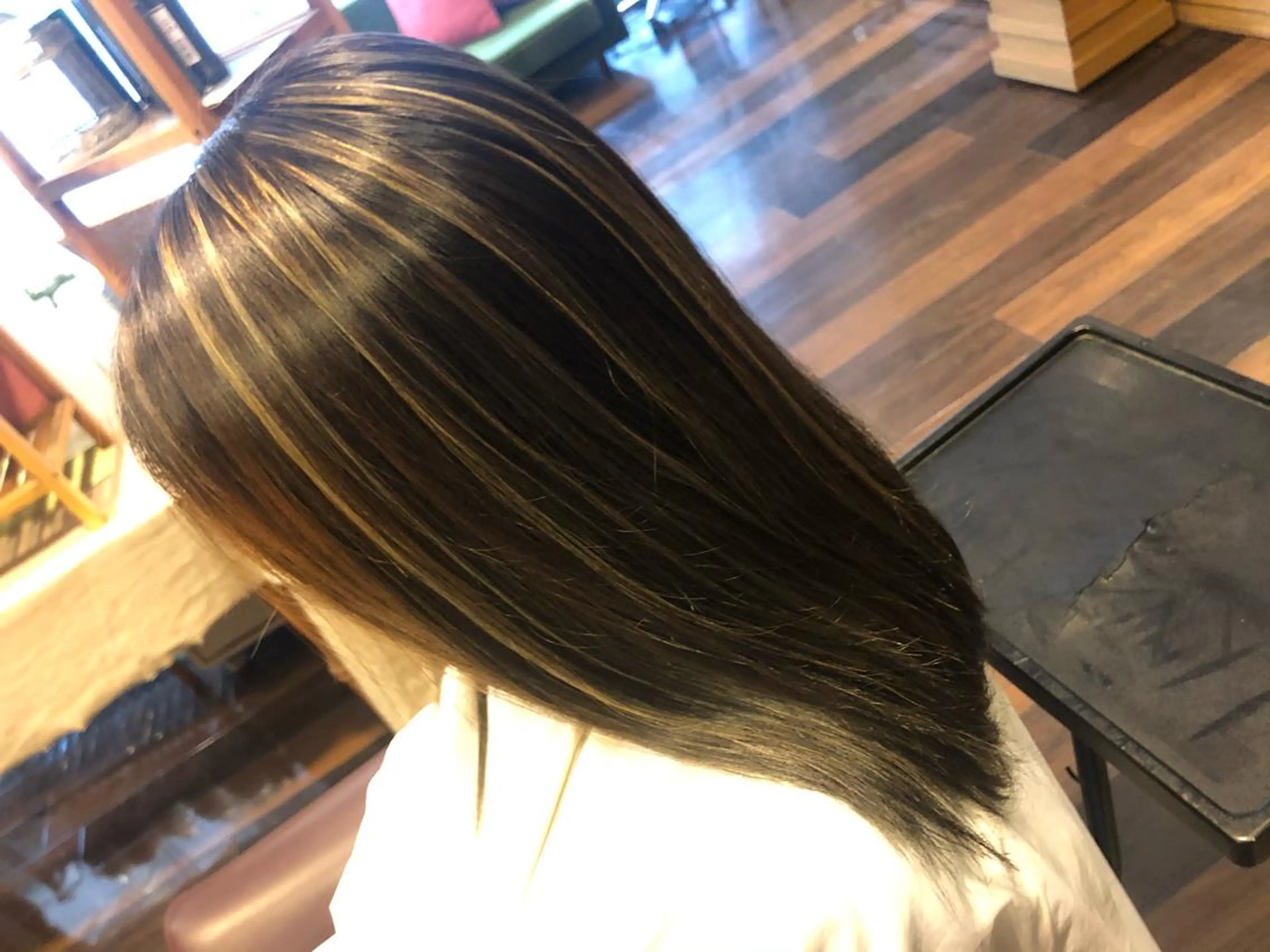 ロング カラー ハイライトカラー 3Dハイライト ハイライト ヘアカラー 新井 友菜のヘアスタイル