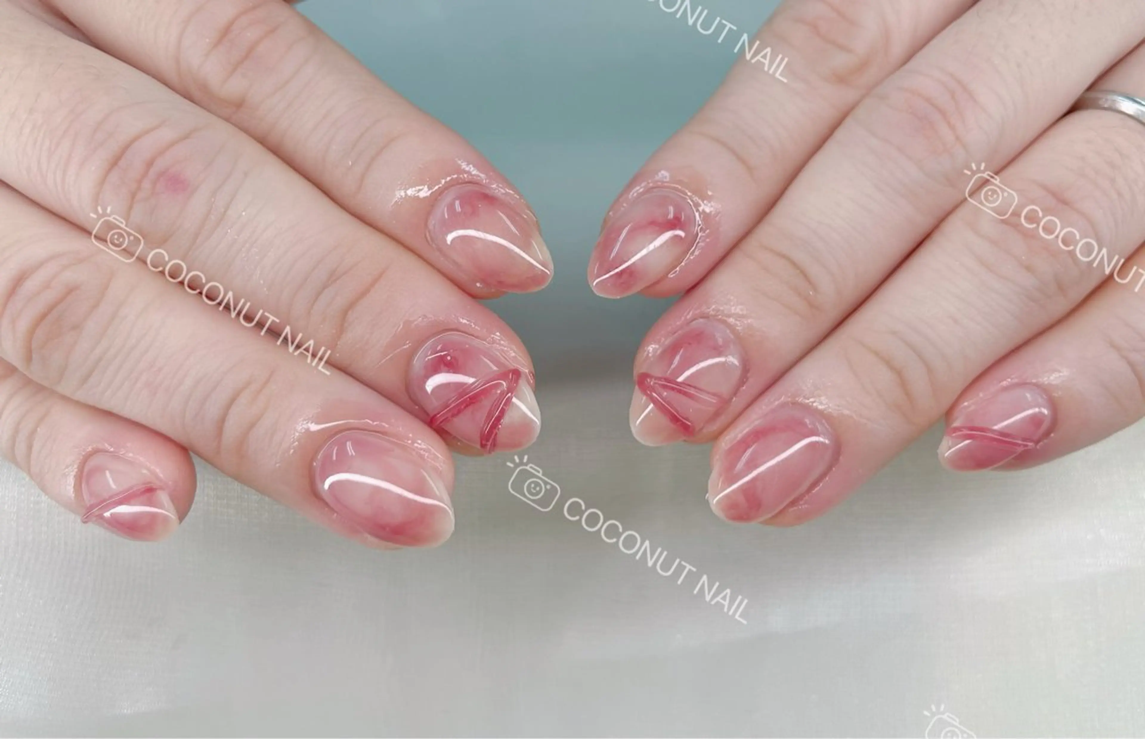 ネイル ハンドネイル 神田 ココナッツのネイルデザイン