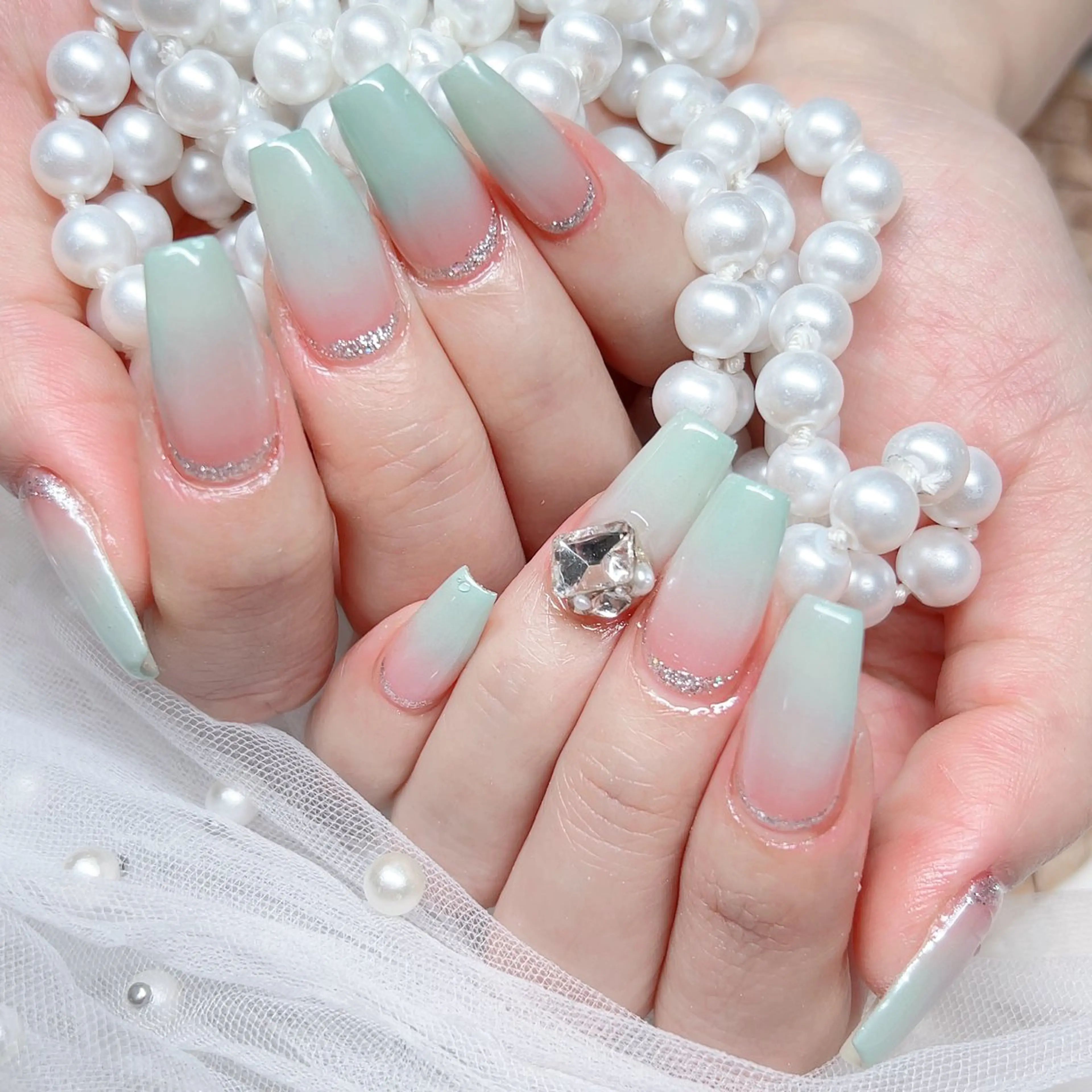 ネイル ハンドネイル M🌷nail 長さだし専門店のネイルデザイン