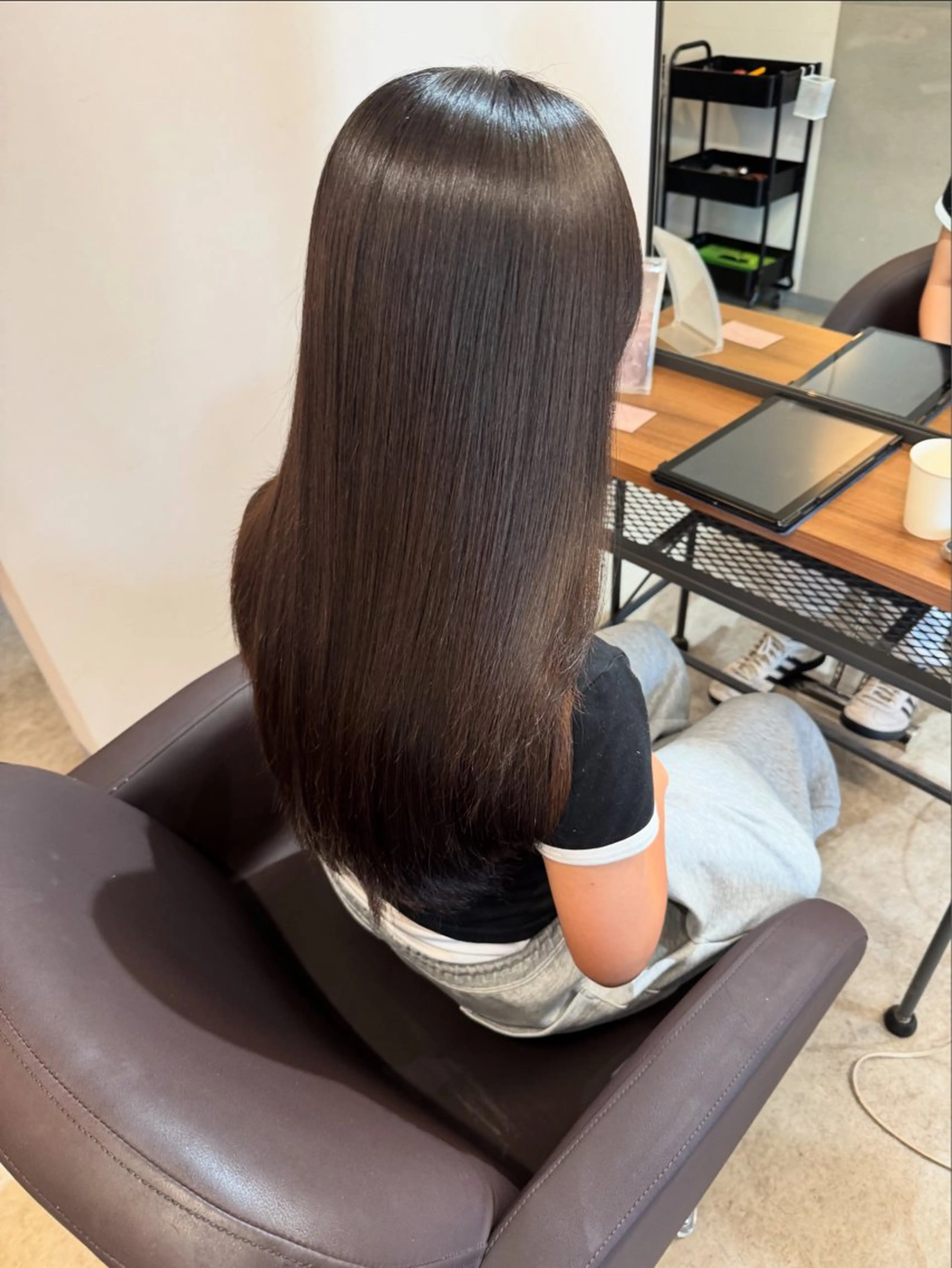 セミロング ボブ 韓国風ヘア レイヤーカット 縮毛矯正 ✨髪質改善美髪矯正✨ ボブ/韓国レイヤー✨のヘアスタイル