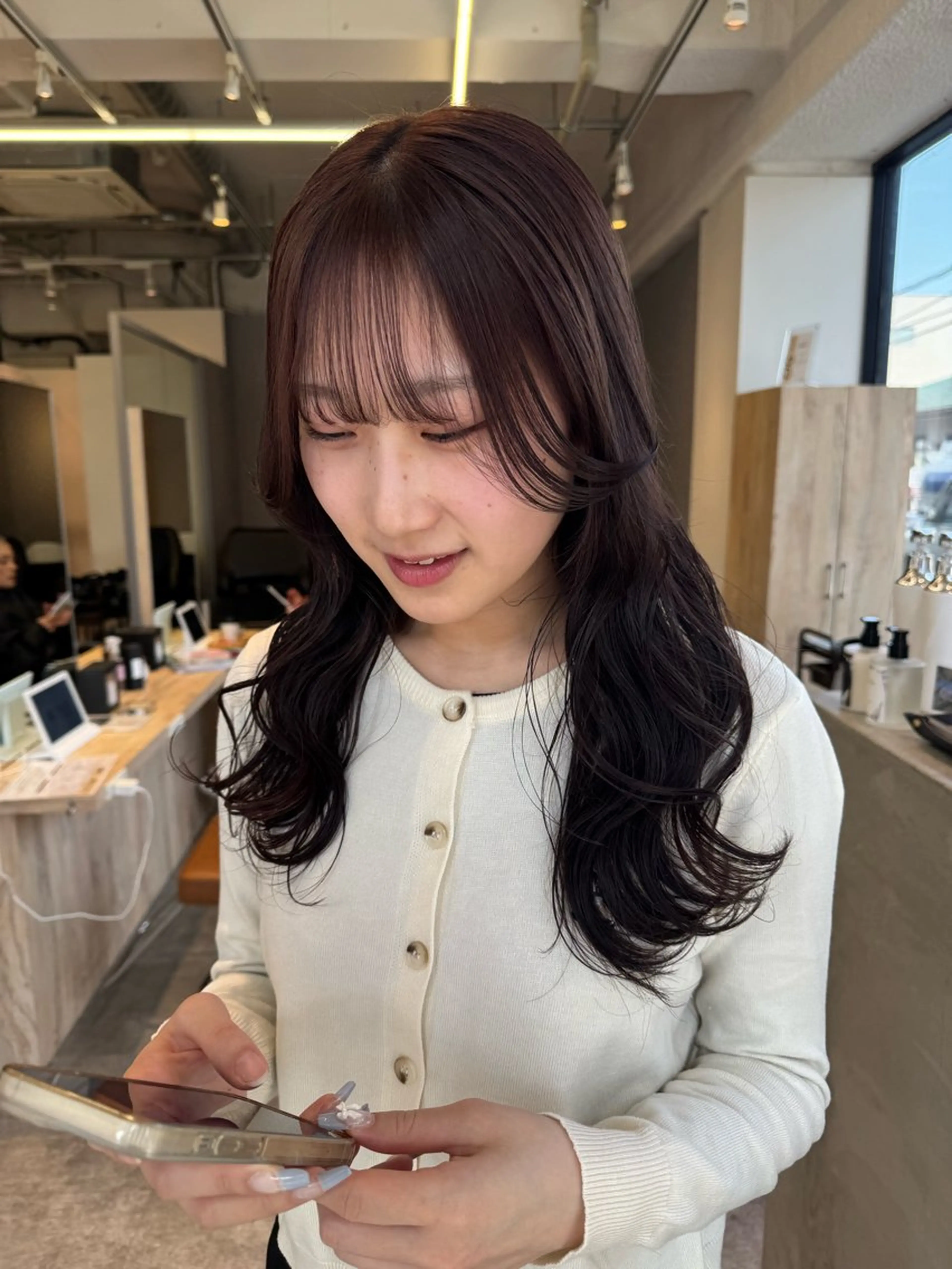 セミロング カラー ディープラベンダー ラベンダーカラー ヘアカラー yuka🥕 橿原神宮前のヘアスタイル