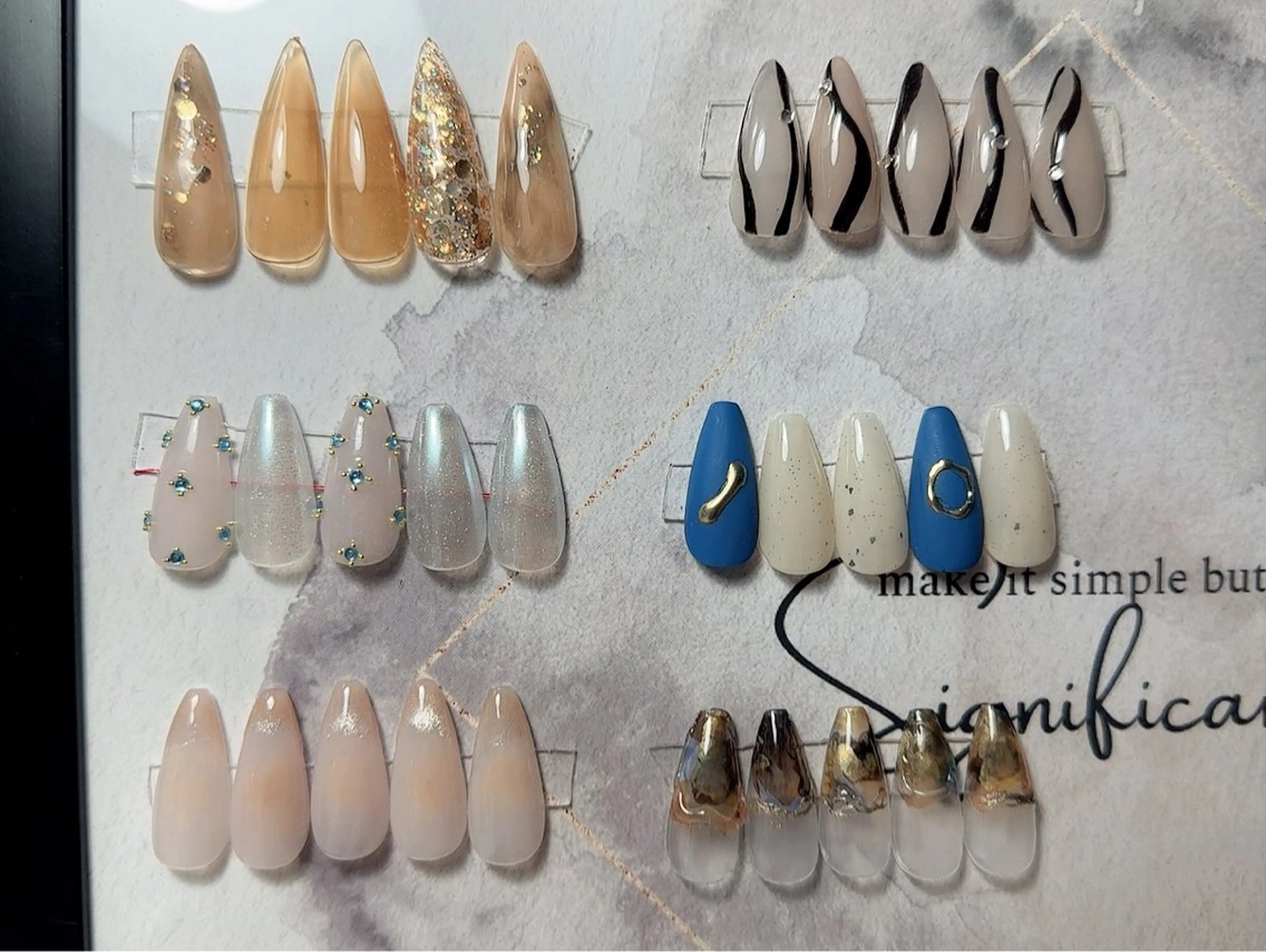 ミディアム ビューティーフル Aのネイルデザイン