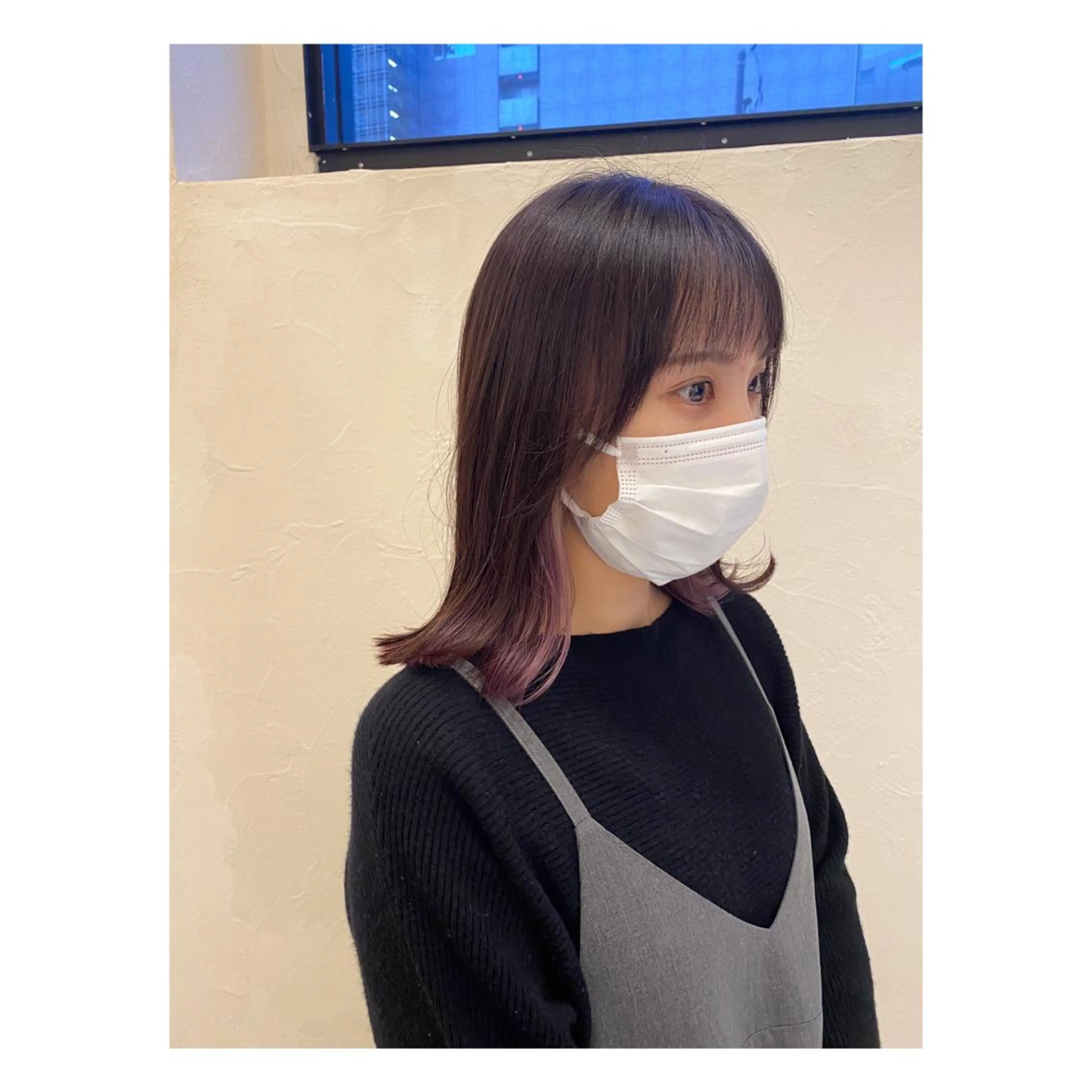 ミディアム カラー ヘアカラー 菊池大一 溝の口パーマのヘアスタイル