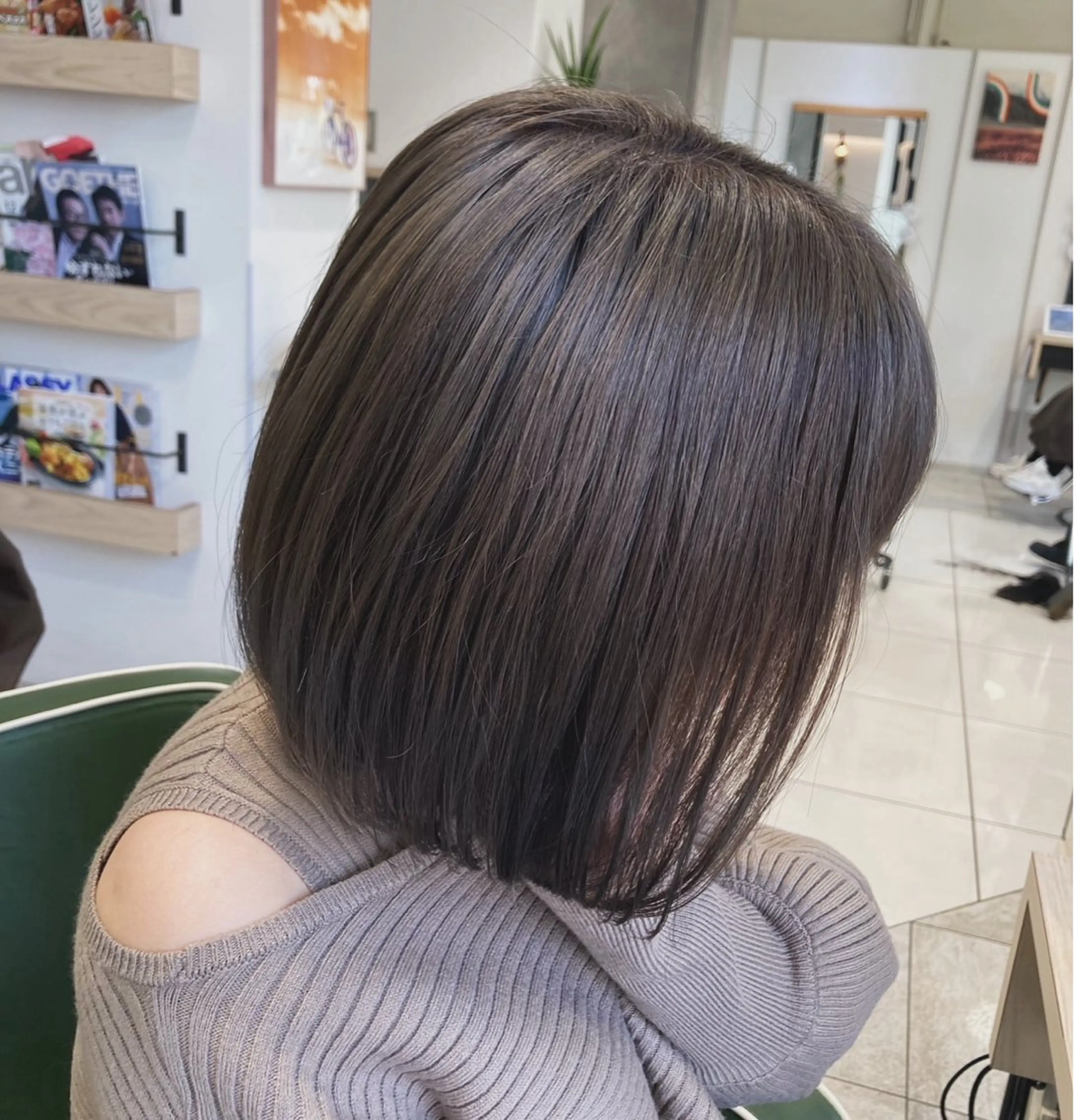 ミディアム ボブ EARTH/A高松レインボーロード店所属・米谷 理玖のヘアスタイル