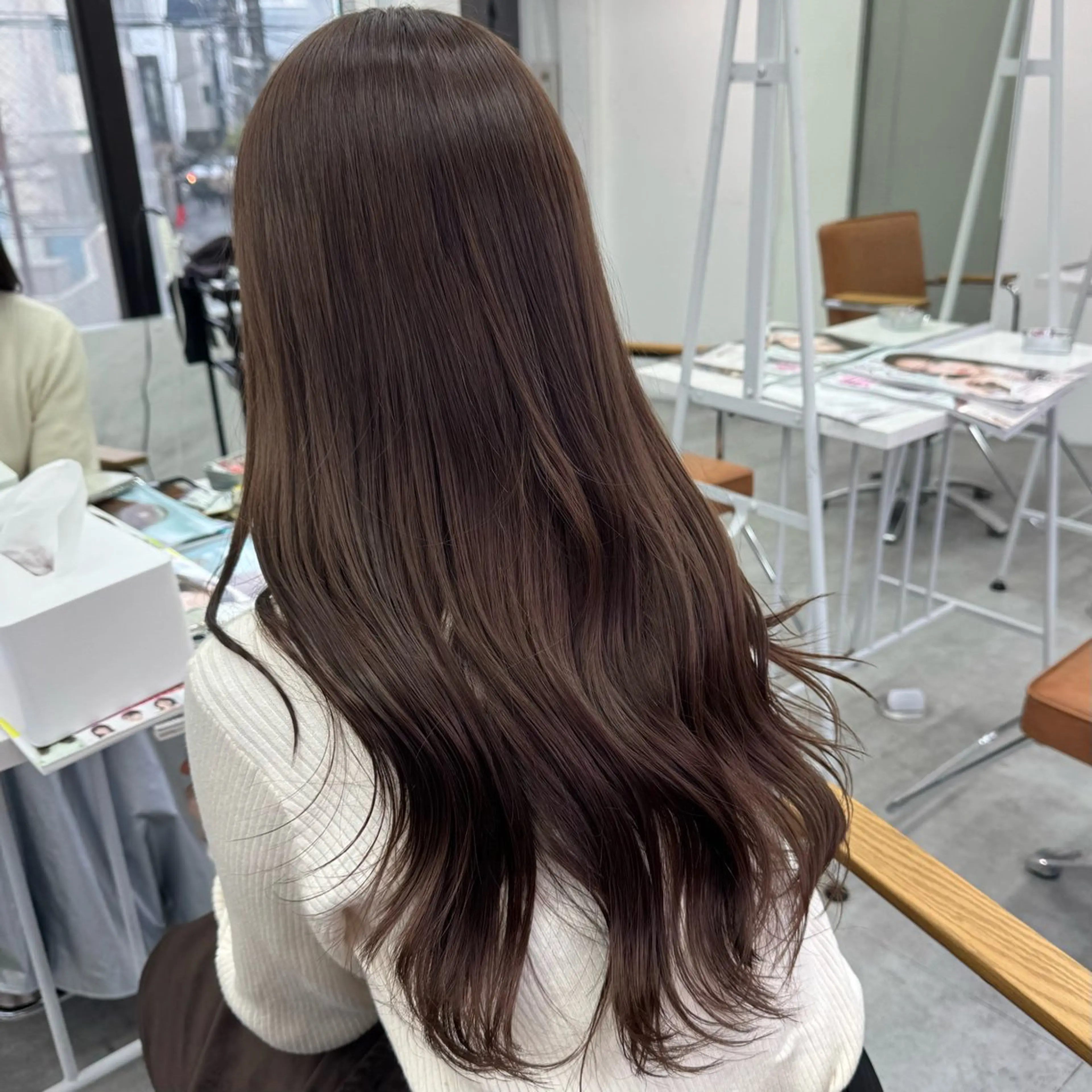 ロング カラー ヘアアレンジ ヘアカラー ブリーチなしカラー /ベージュ/安形翔のヘアスタイル