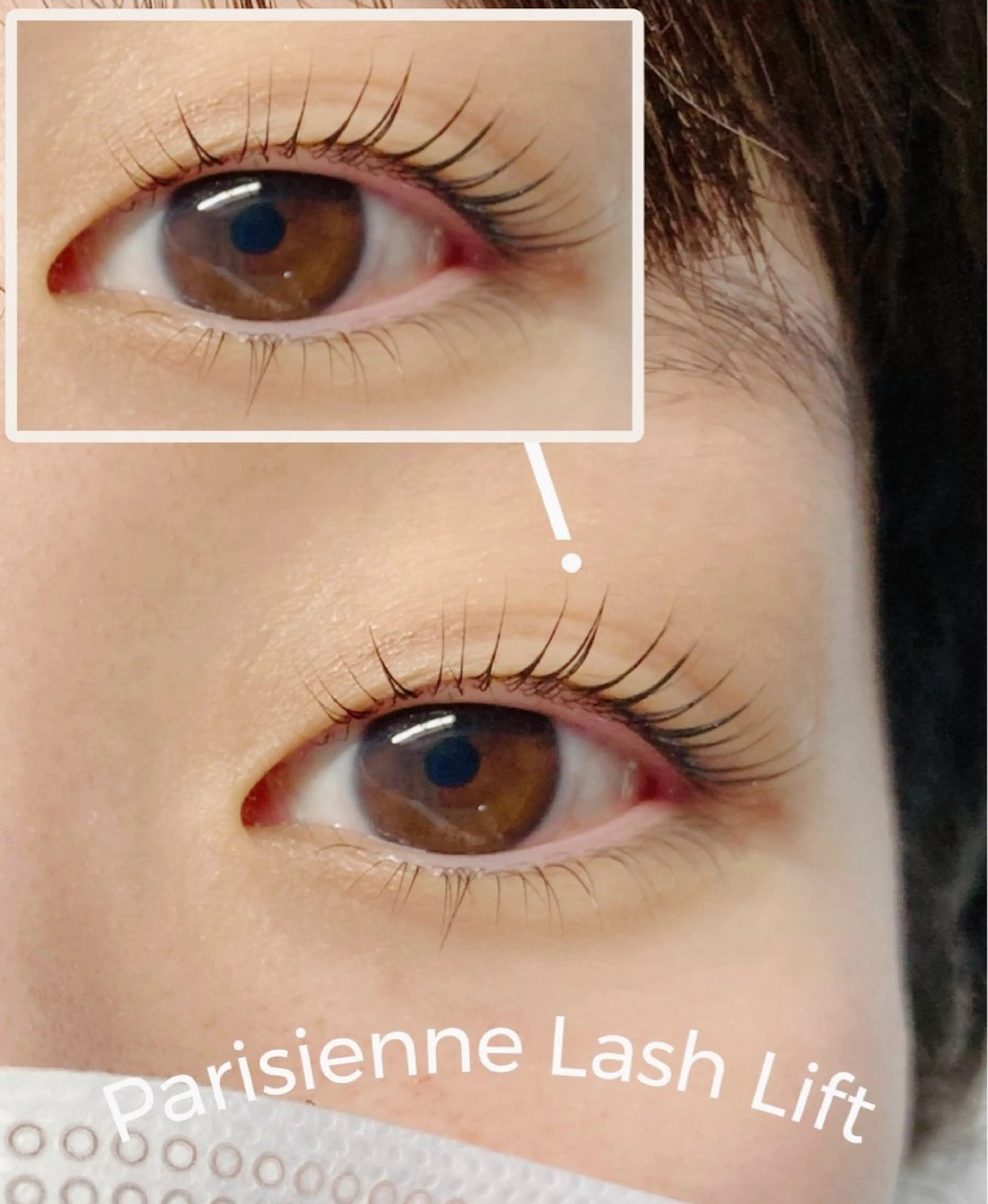 マツエク・マツパ パリジェンヌラッシュリフト 下まつげエクステ 一重×まつ毛パーマ Bruges 自由が丘のマツエク・マツパデザイン