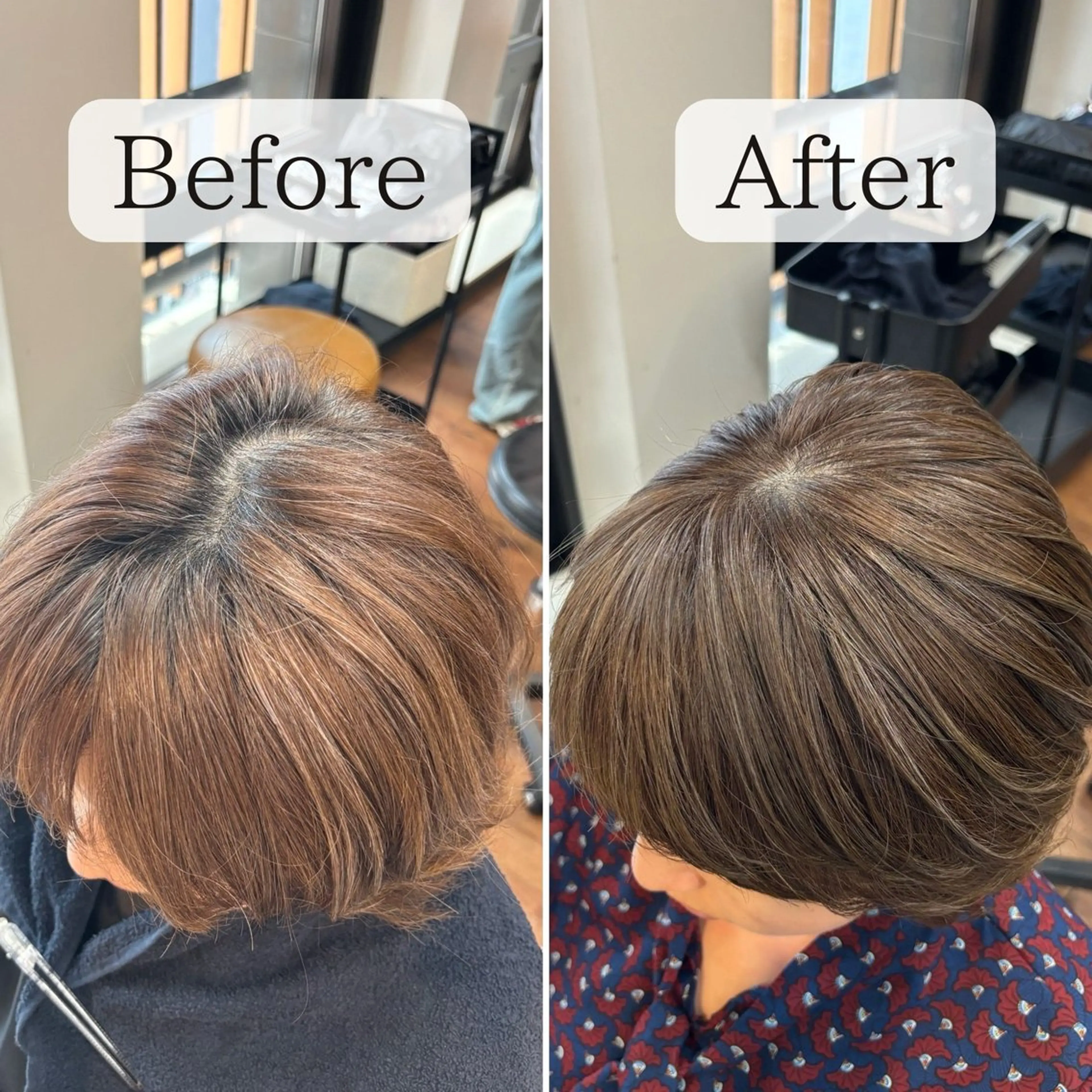 ショート カラー 白髪ぼかし/髪質改善 🌟小山 龍一🌟のヘアスタイル