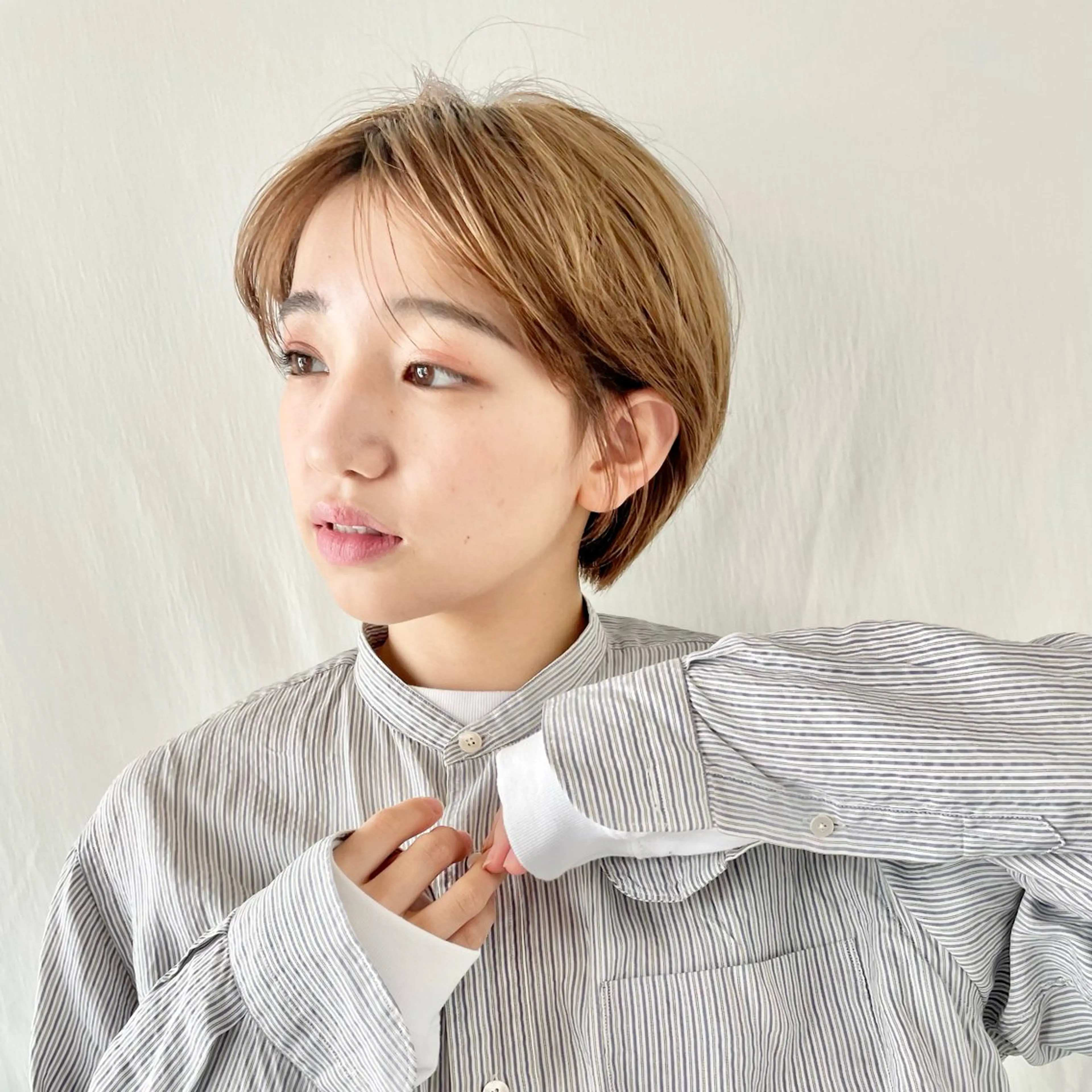 ショート カラー 丸みショート ショートヘア カット ヘアカラー トリートメント ショートボブ縮毛矯正 髪質改善のプロ山道潤のヘアスタイル