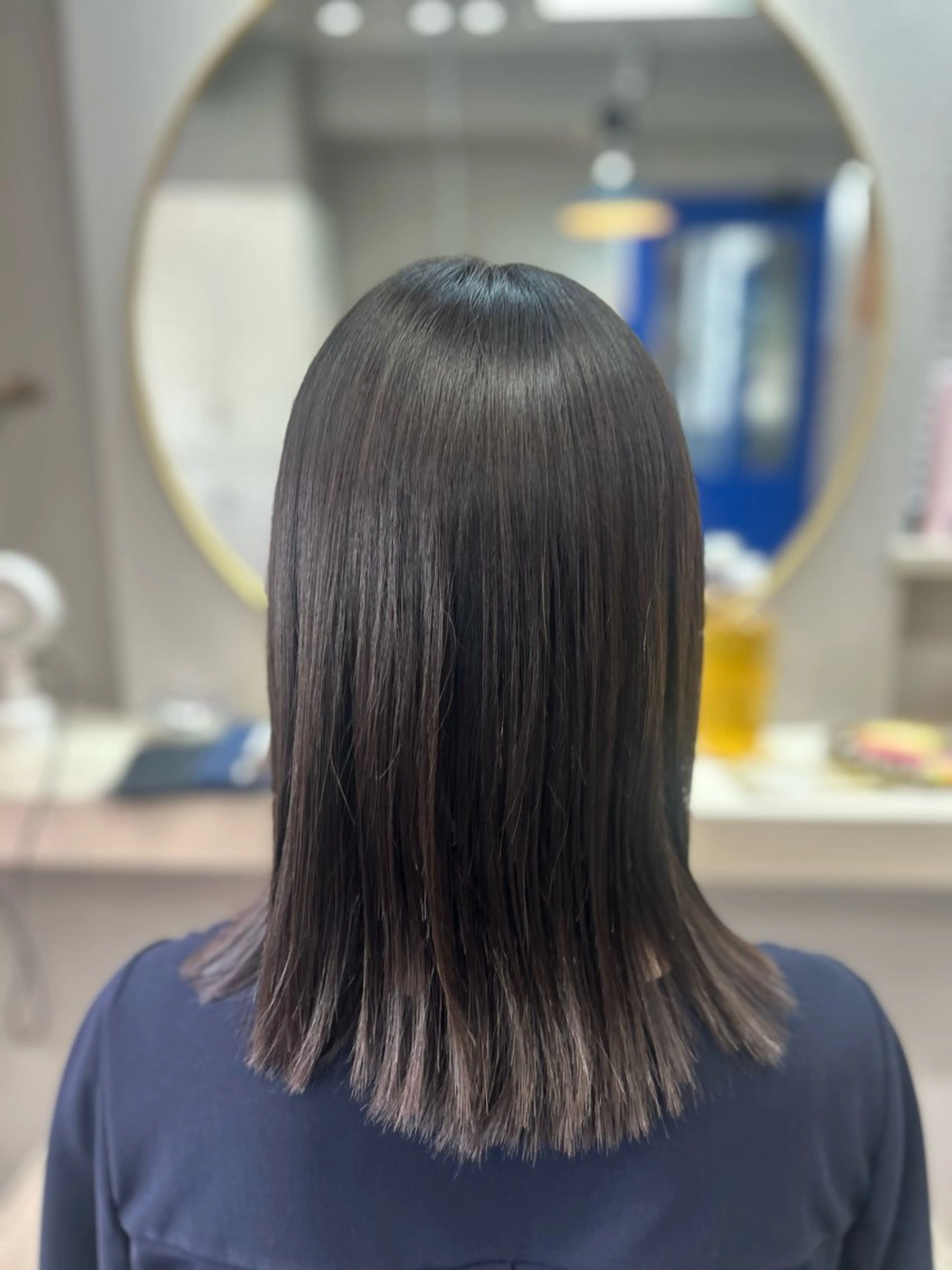 ミディアム 外ハネヘア カット トリートメント 池田 太一のヘアスタイル