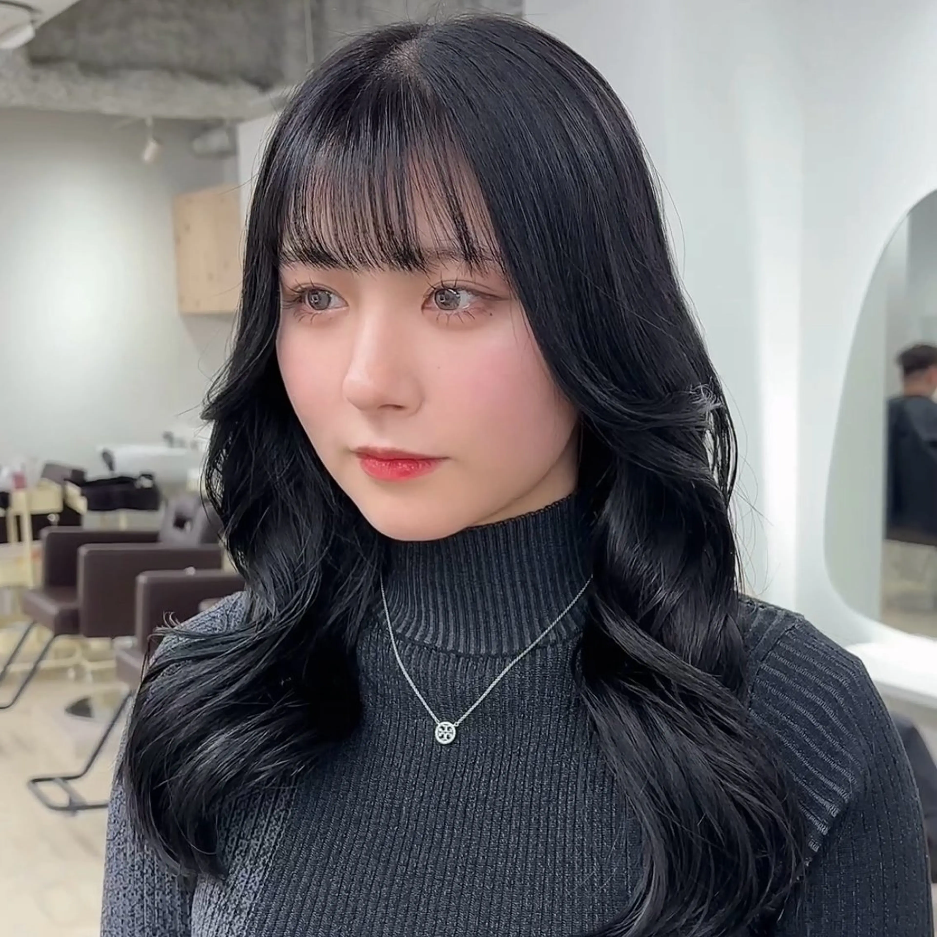 ミディアム カラー カット ヘアカラー トリートメント 韓国ヘア/髪質改善/ レイヤー/ブラウンのヘアスタイル