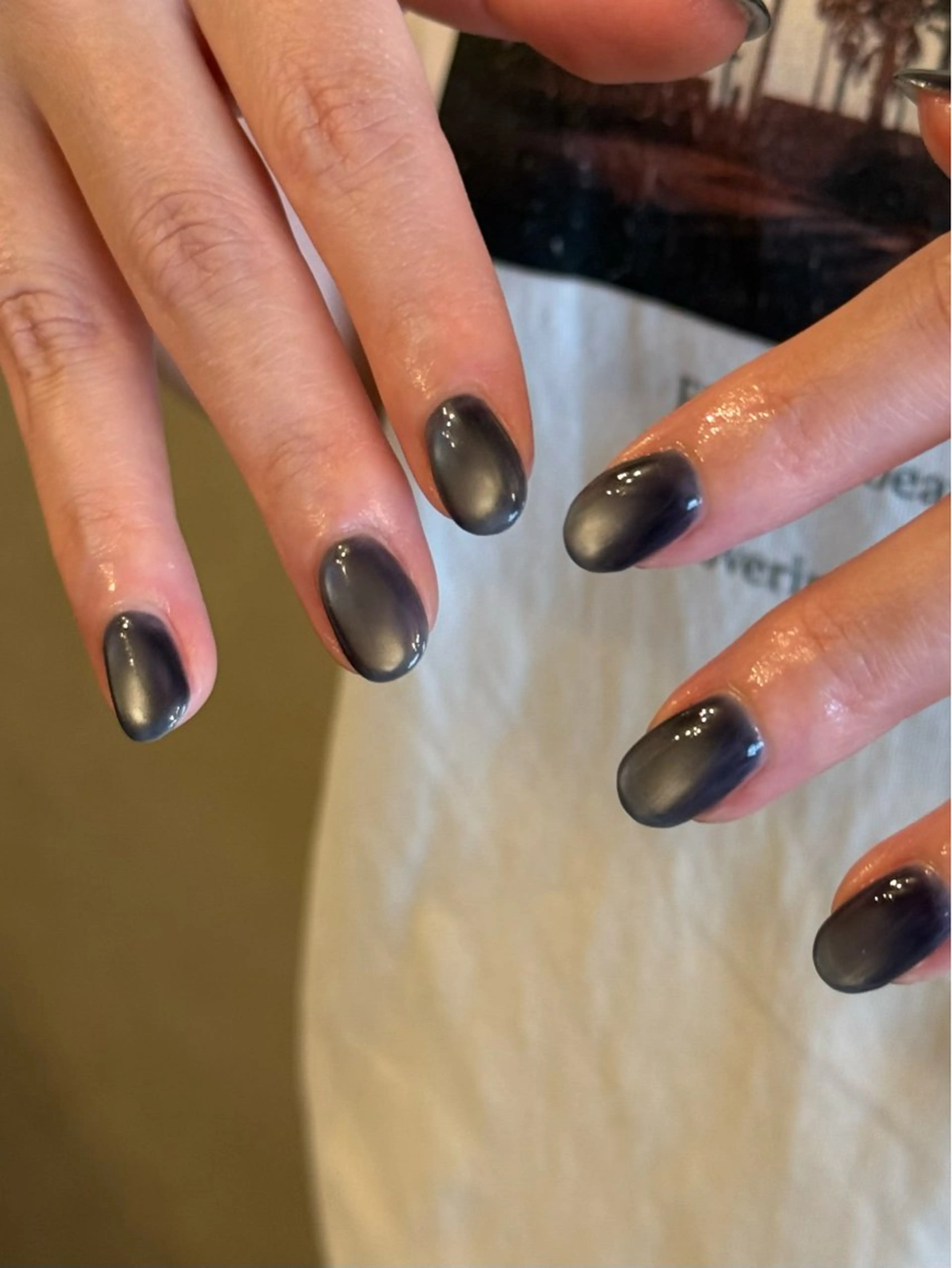 ネイル マグネットネイル ネイビー filonnail asukaのネイルデザイン