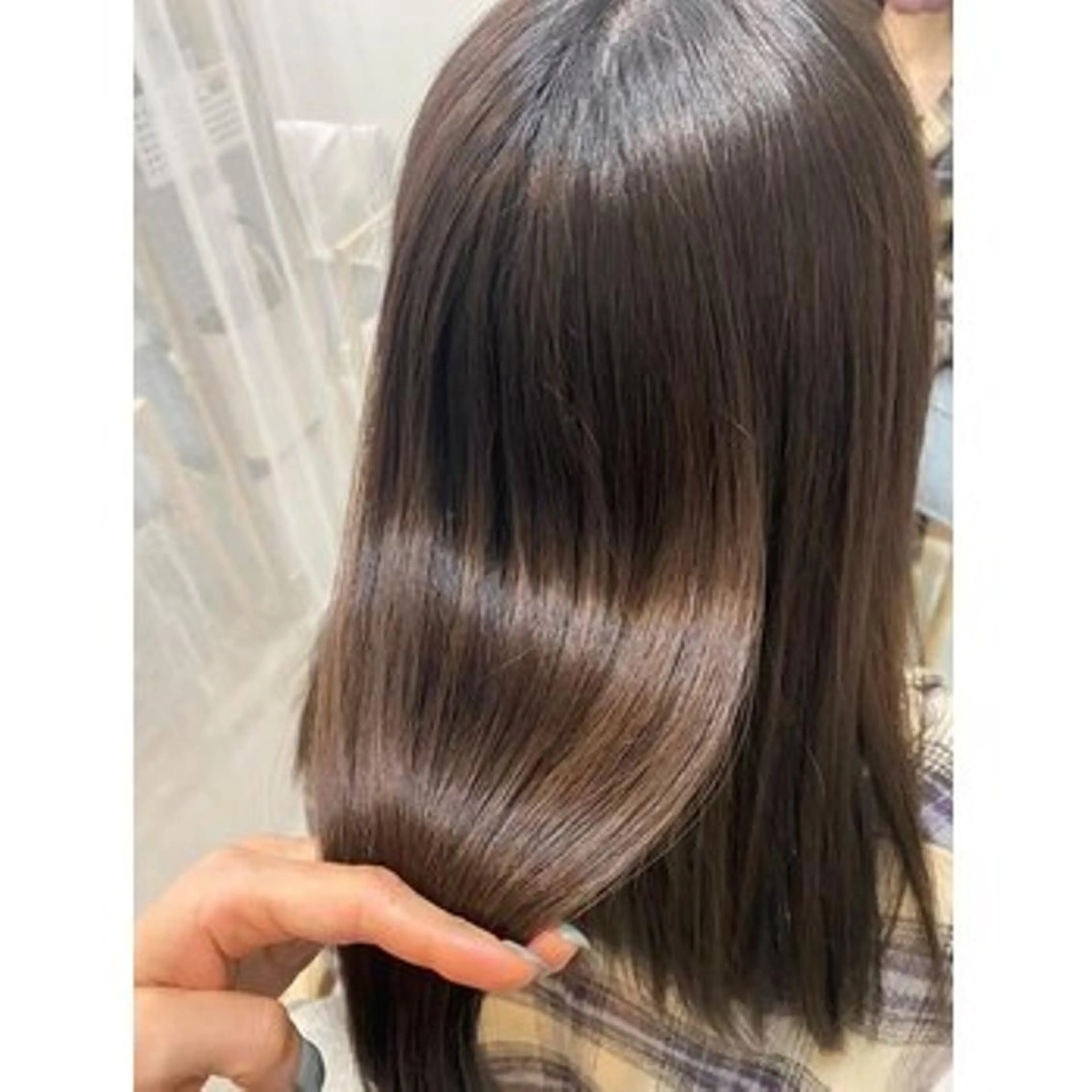 【表面のほわほわ毛が気になる方・ダメージが少ない髪の表面】ポイント縮毛矯正＋オージュアトリートメント　9980円の写真