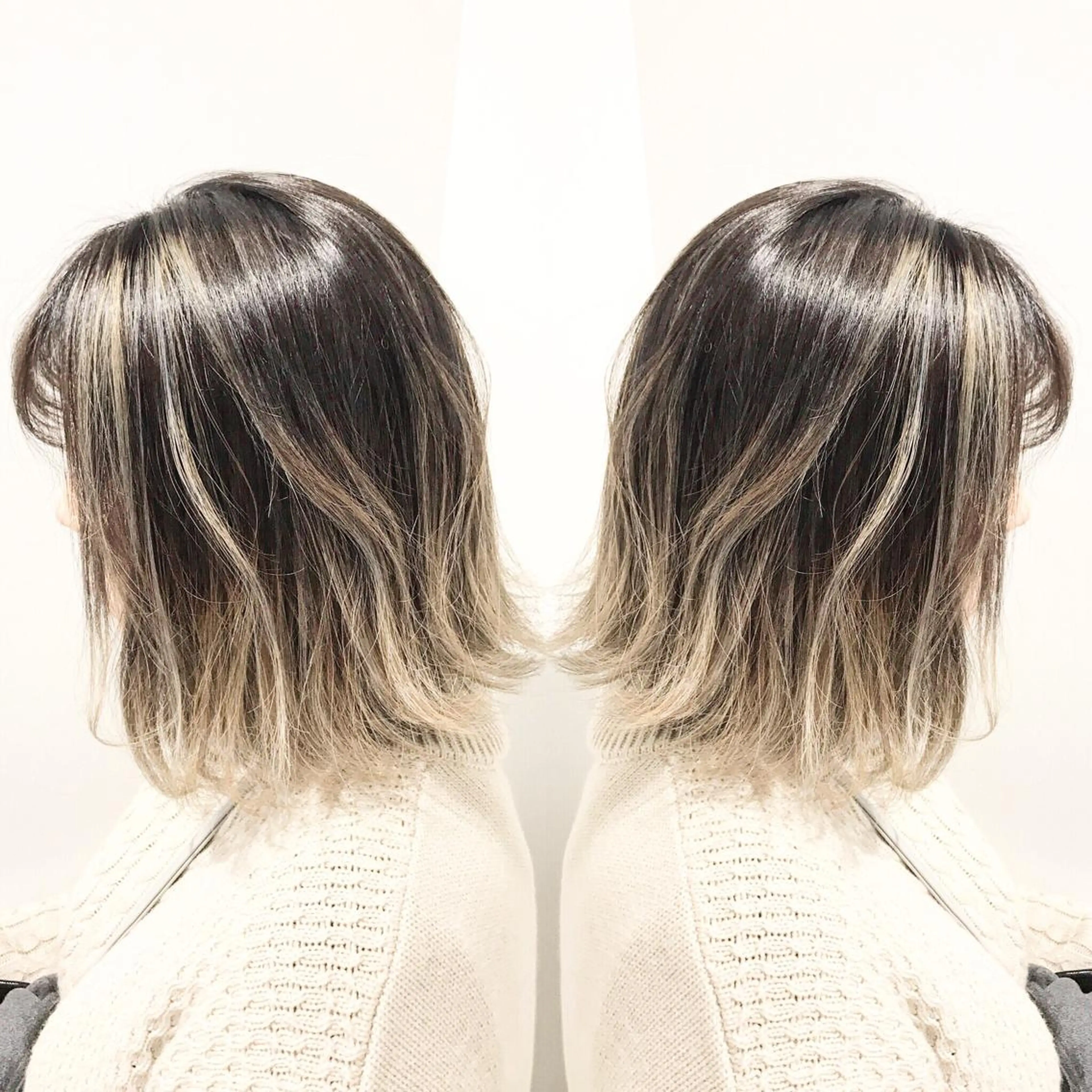 カラー バレイヤージュ ヘアカラー トリートメント ショートヘア💫 ハイトーン西田拓馬のヘアスタイル