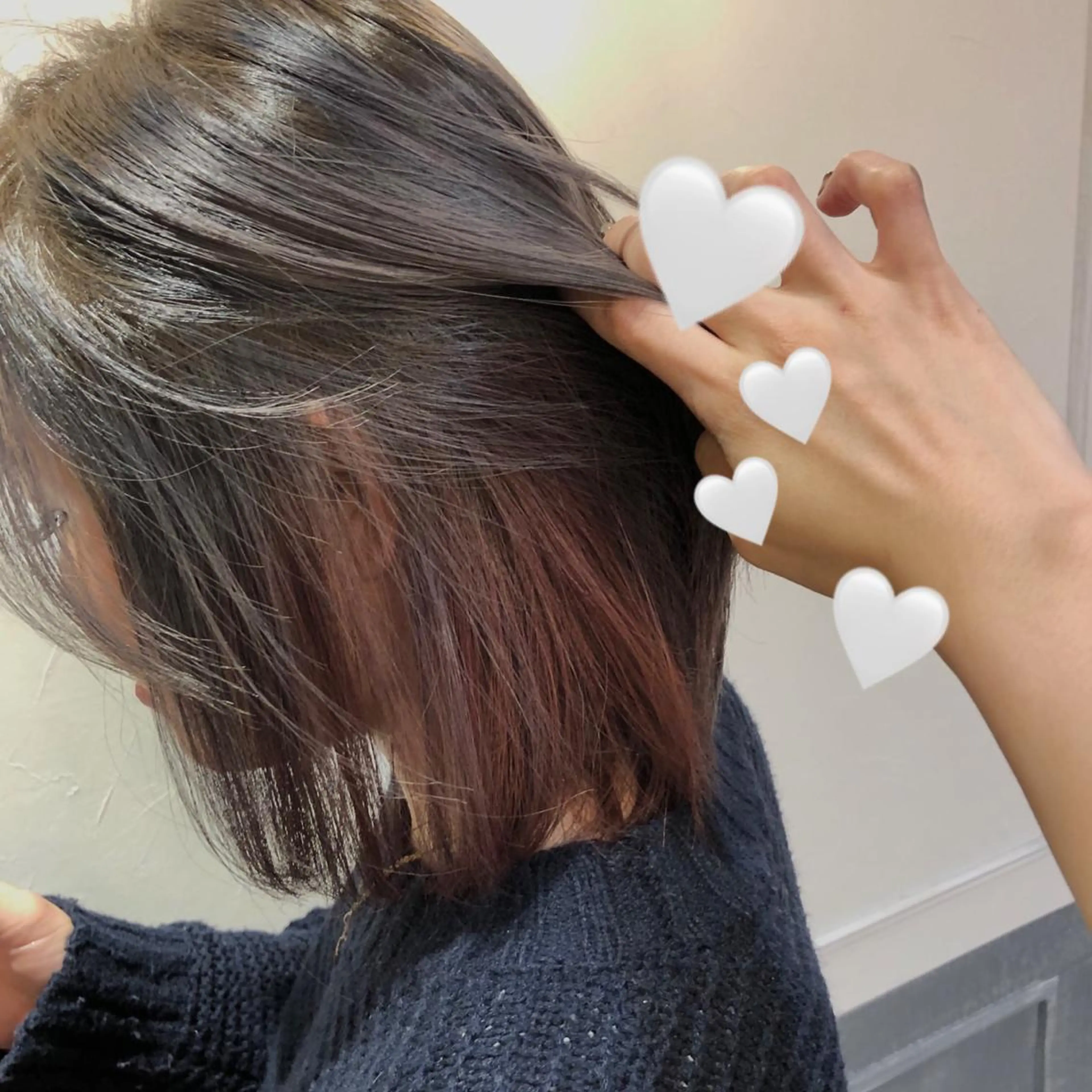 ミディアム カラー 艶カラー/韓国顔周り 🎀mamiのヘアスタイル