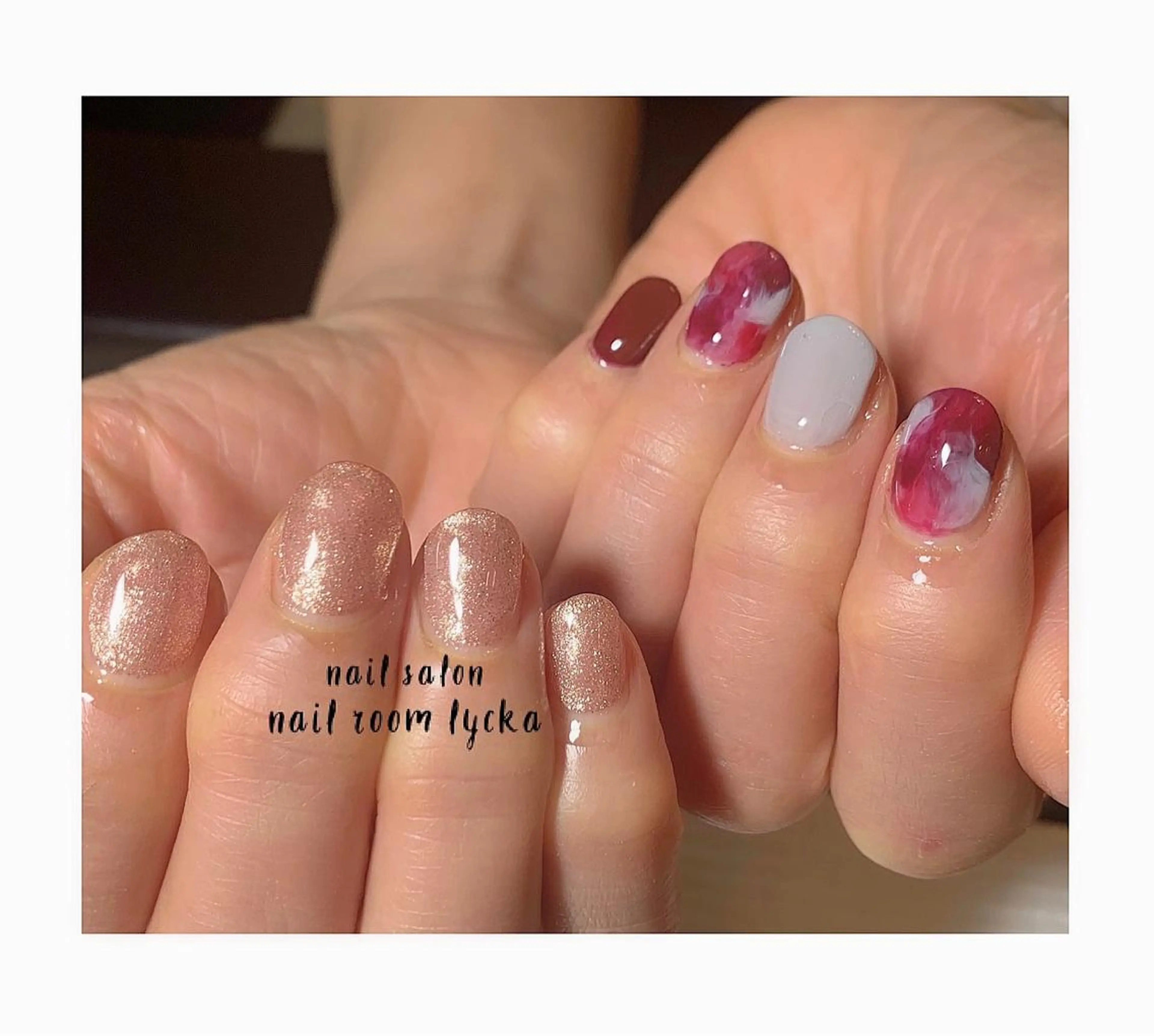 ネイル ジェルネイル パラジェル 春ネイル 夏ネイル 冬ネイル ﾈｲﾙﾙｰﾑﾘｯｶ 𝐦𝐚𝐲𝐮のネイルデザイン