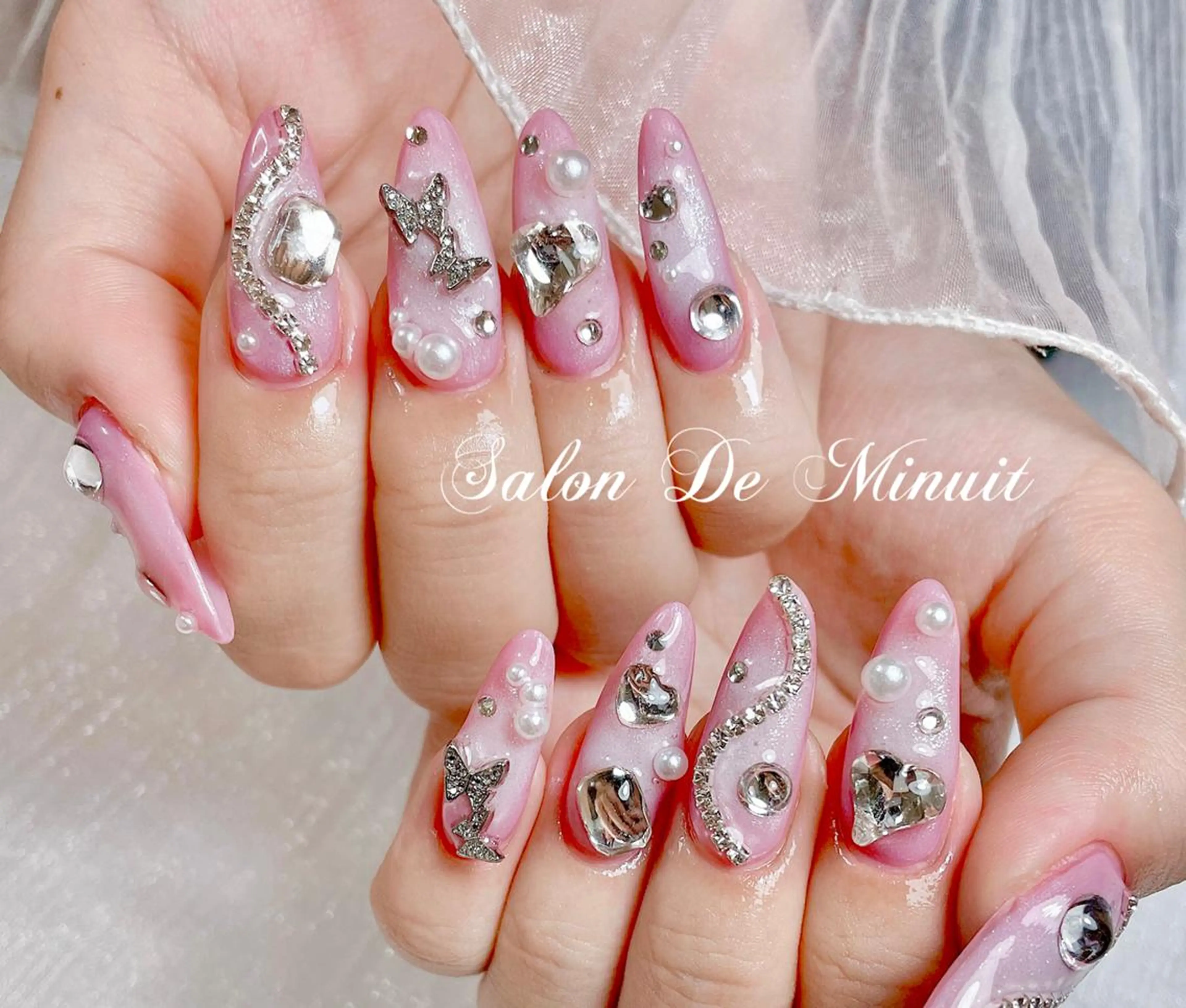 🍭ハンド🍬チップ長さだし+持ち込みデザイン(ゴテゴテデザイン10本ok!)14980🩷💗の写真