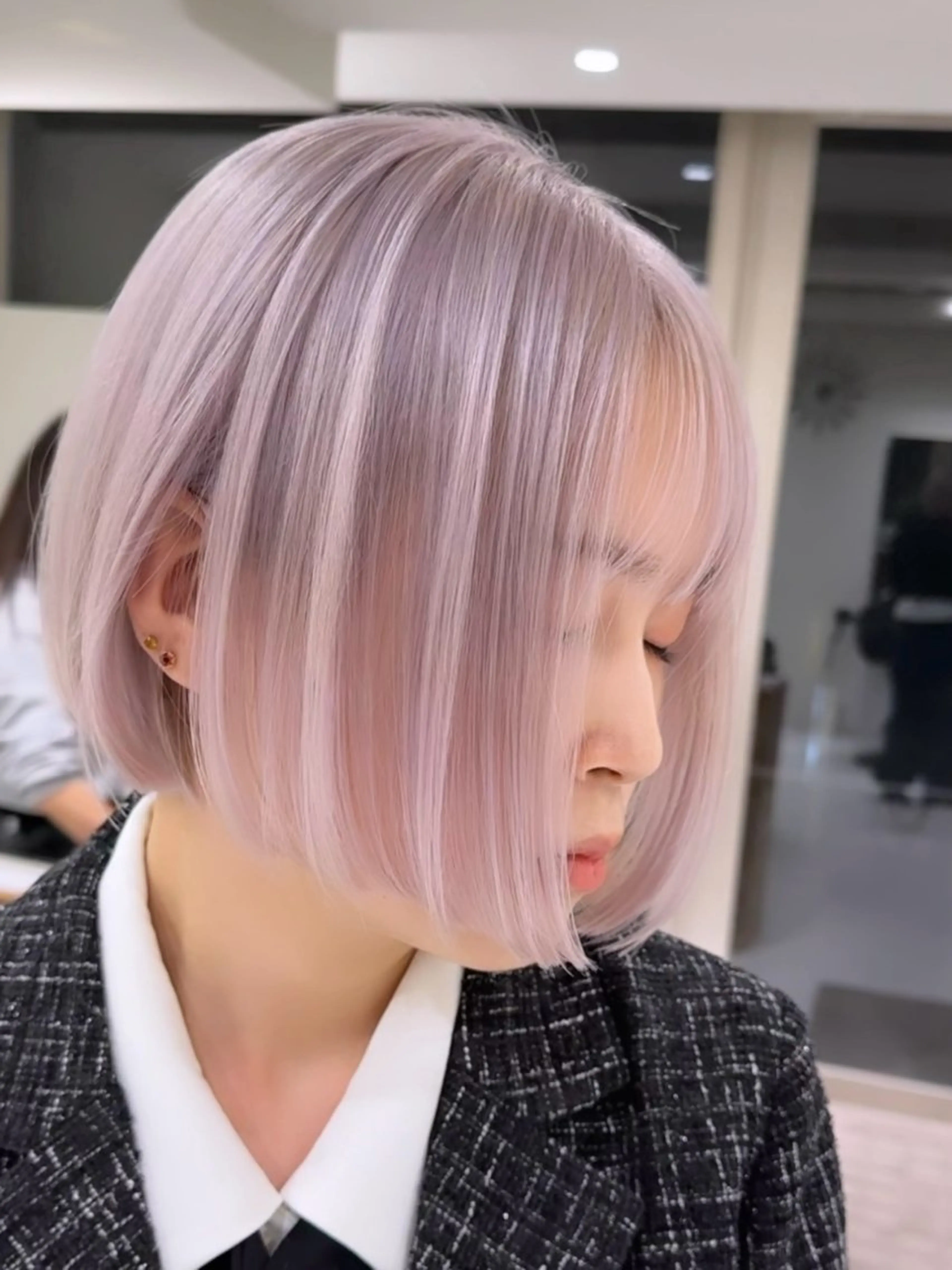 ショート カラー ピンクカラー ヘアカラー 小顔ボブ jilblanカホのヘアスタイル