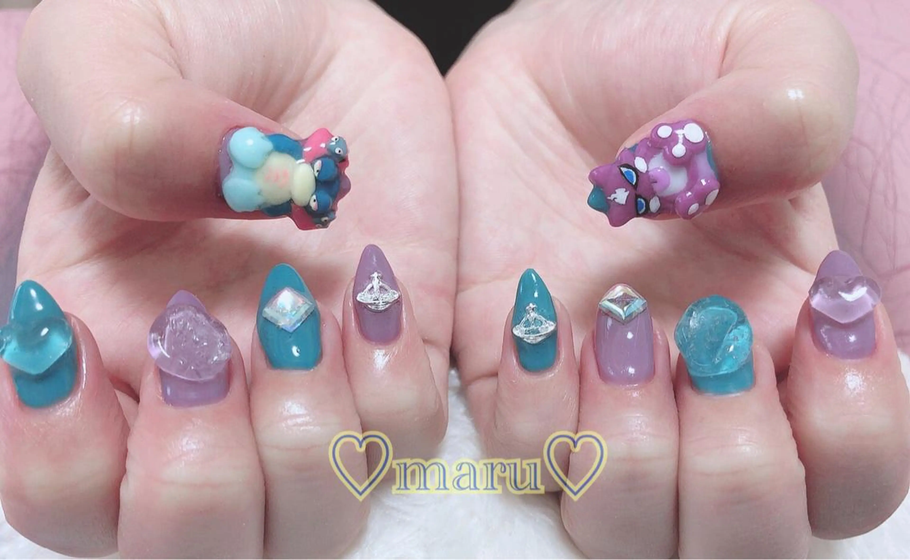 ネイル クリアネイル 持ち込み ハンドネイル フットネイル まるみ ♡のネイルデザイン