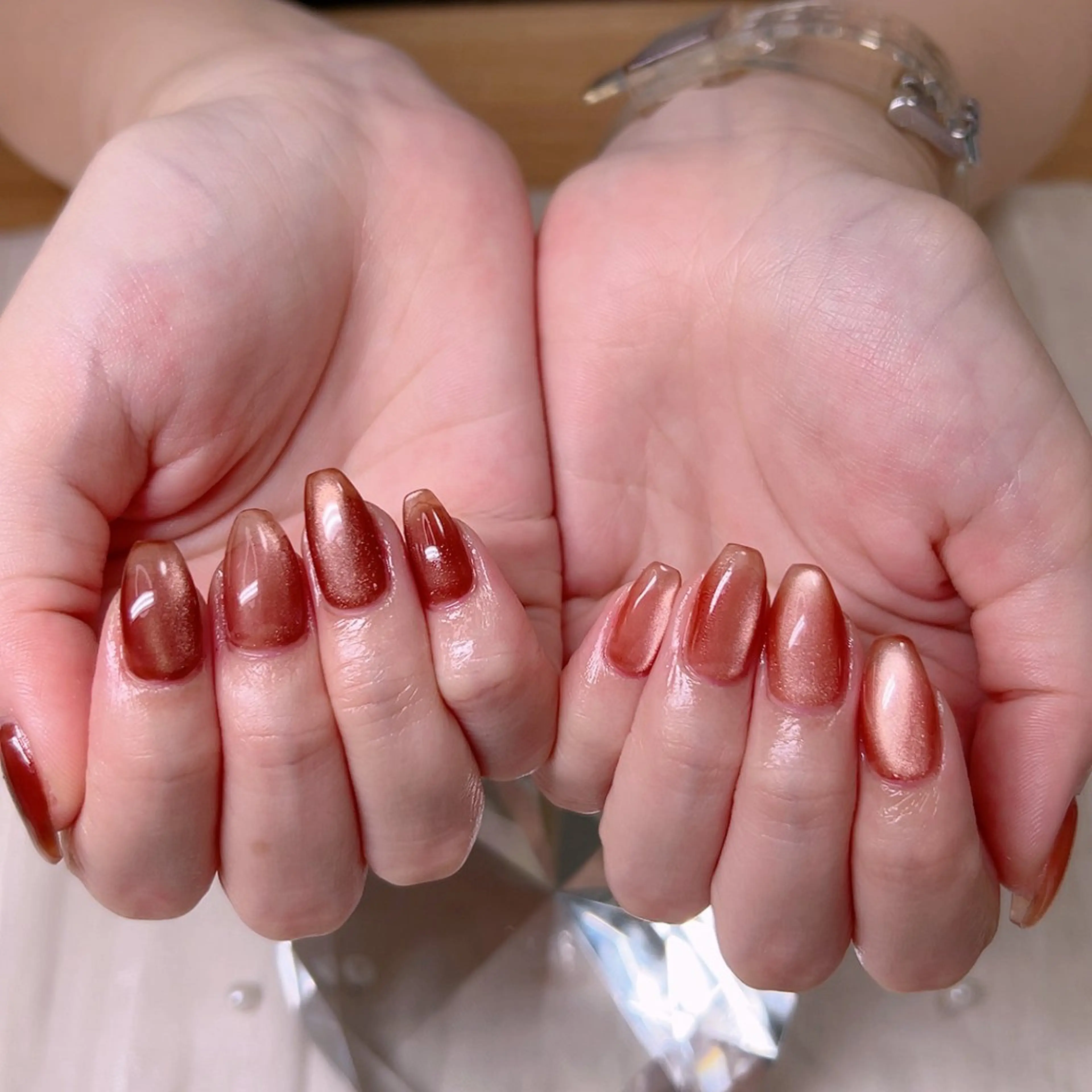 ネイル キラキラネイル マグネットネイル オフィスネイル シンプルネイル Cute Tips nailのネイルデザイン