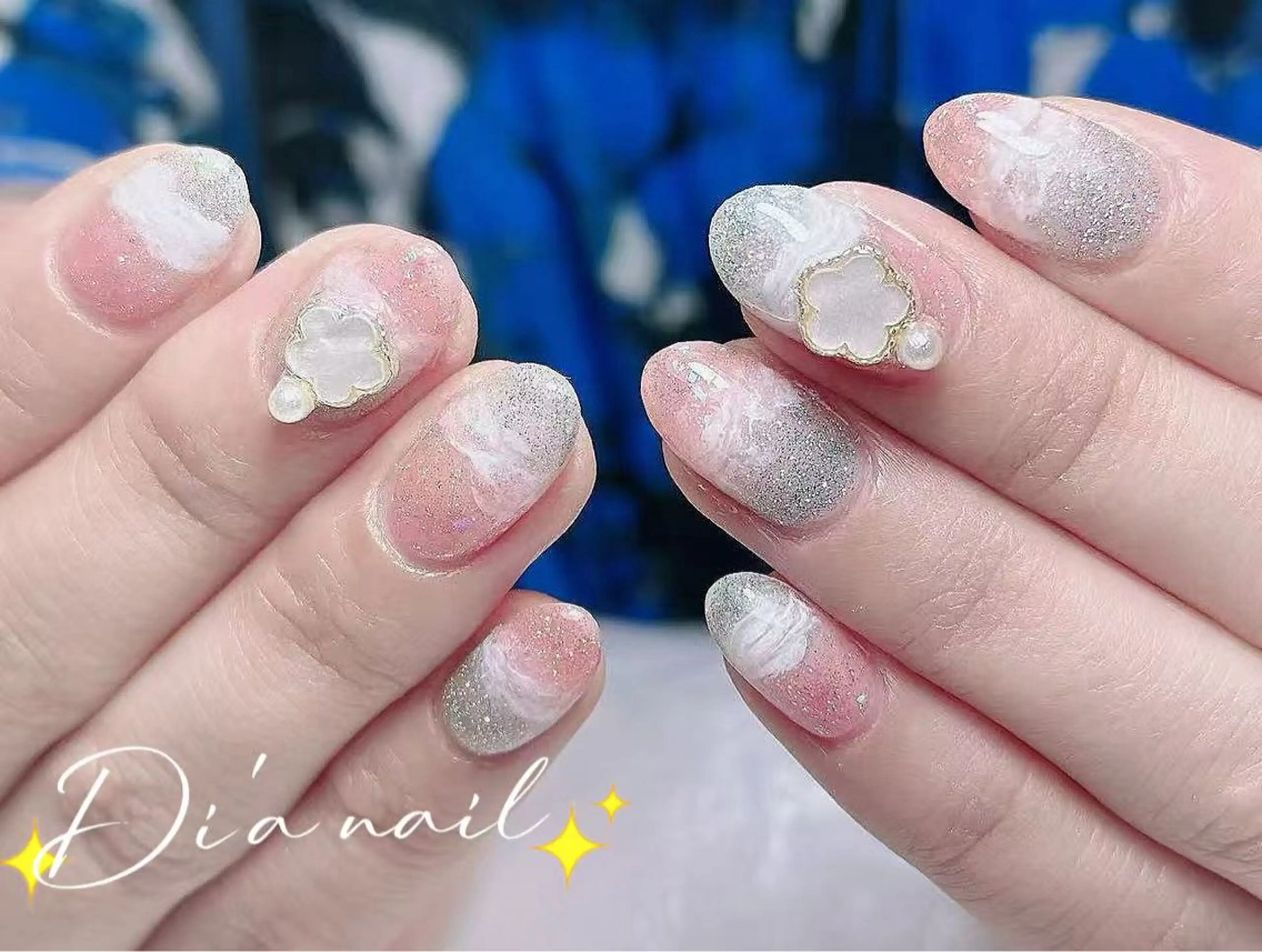 ネイル チークネイル ジェルネイル グラデーション マグネットネイル ニュアンスネイル Di'a nail ネイルサロンのネイルデザイン