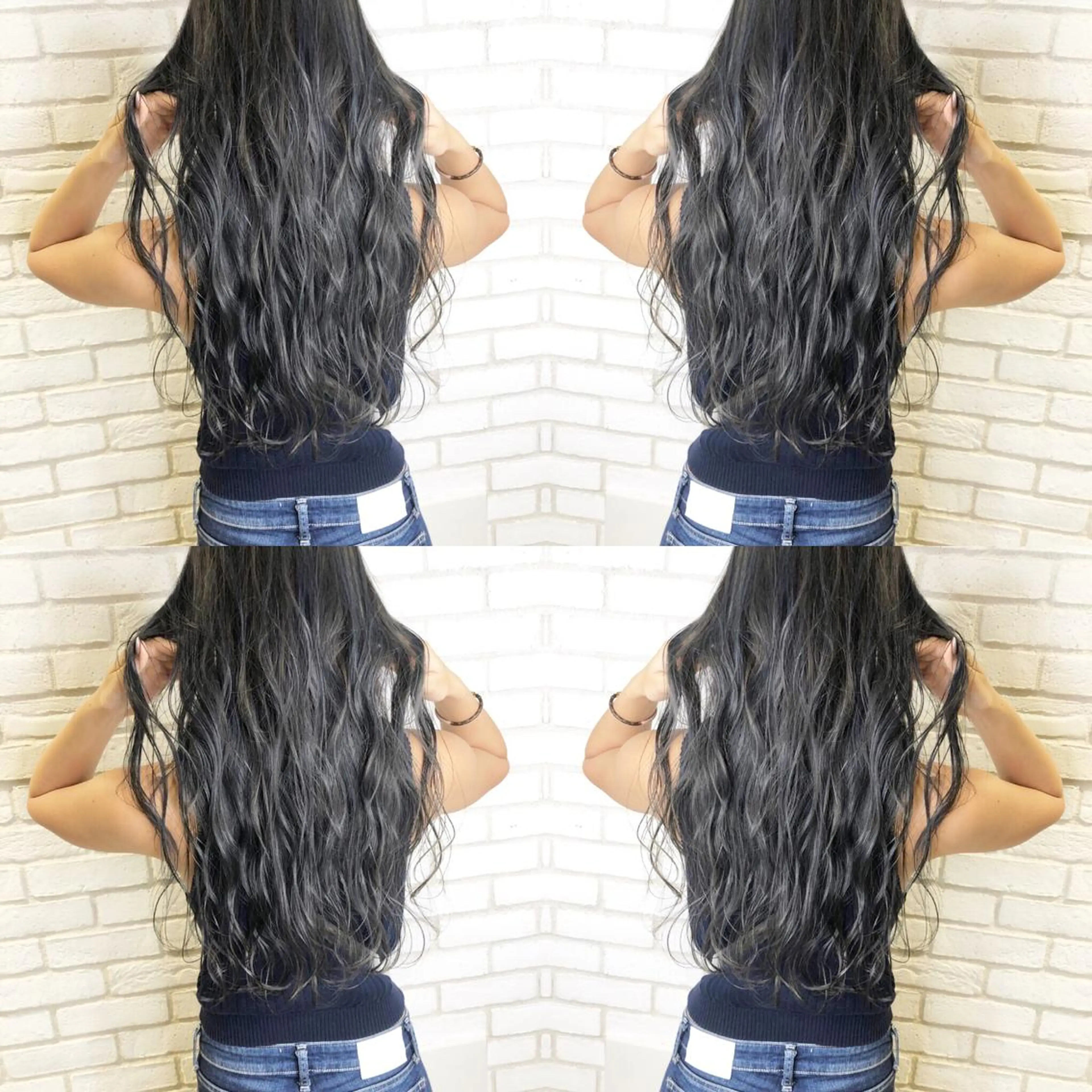 ロング カラー ダークグレー ダークグレージュ グレージュ カット ヘアカラー トリートメント 佐藤 高徳のヘアスタイル