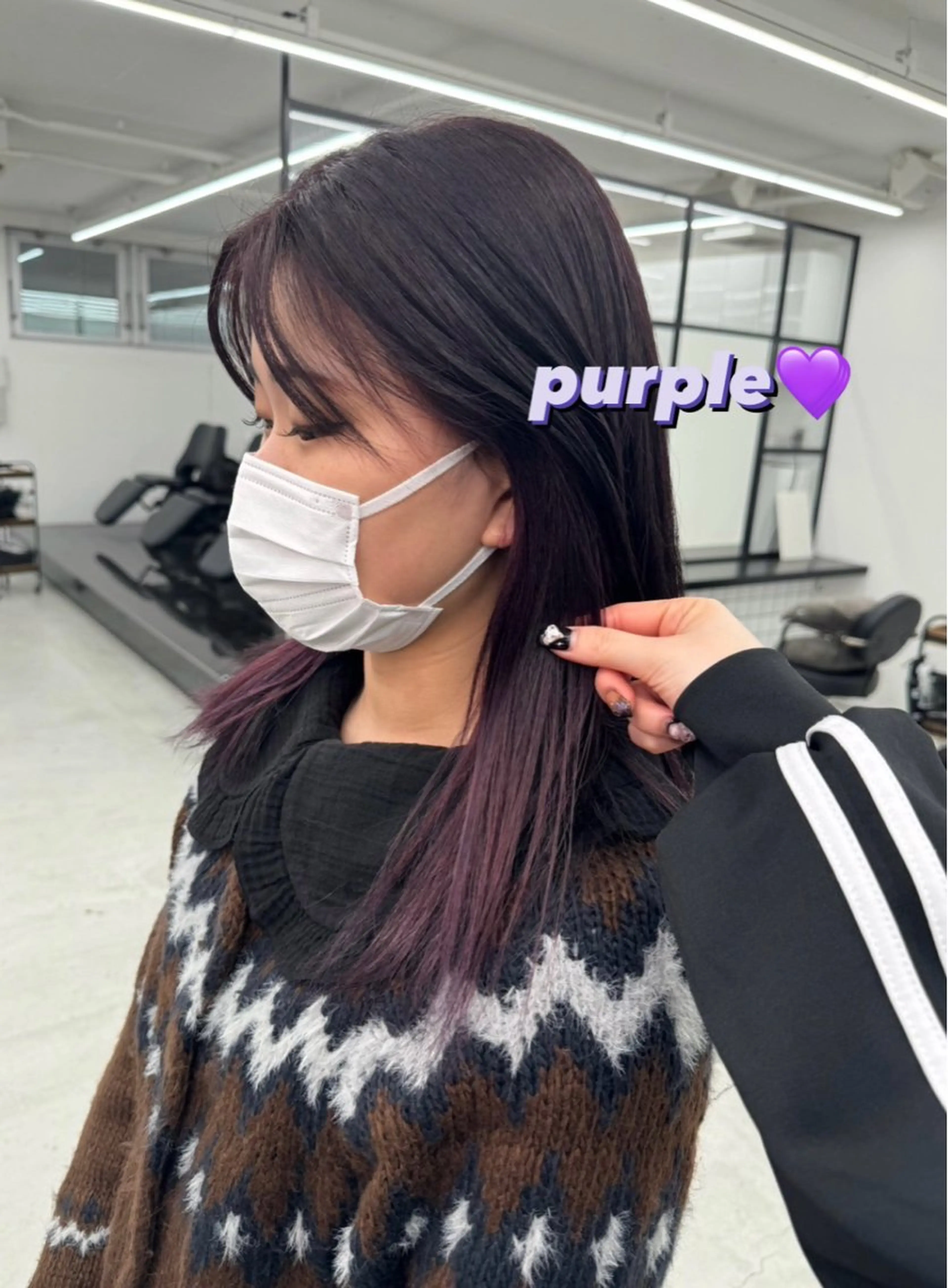 ロング カラー イヤリングカラー ヘアカラー トリートメント 🫧Ameri🫧 JILLSTUDIOのヘアスタイル