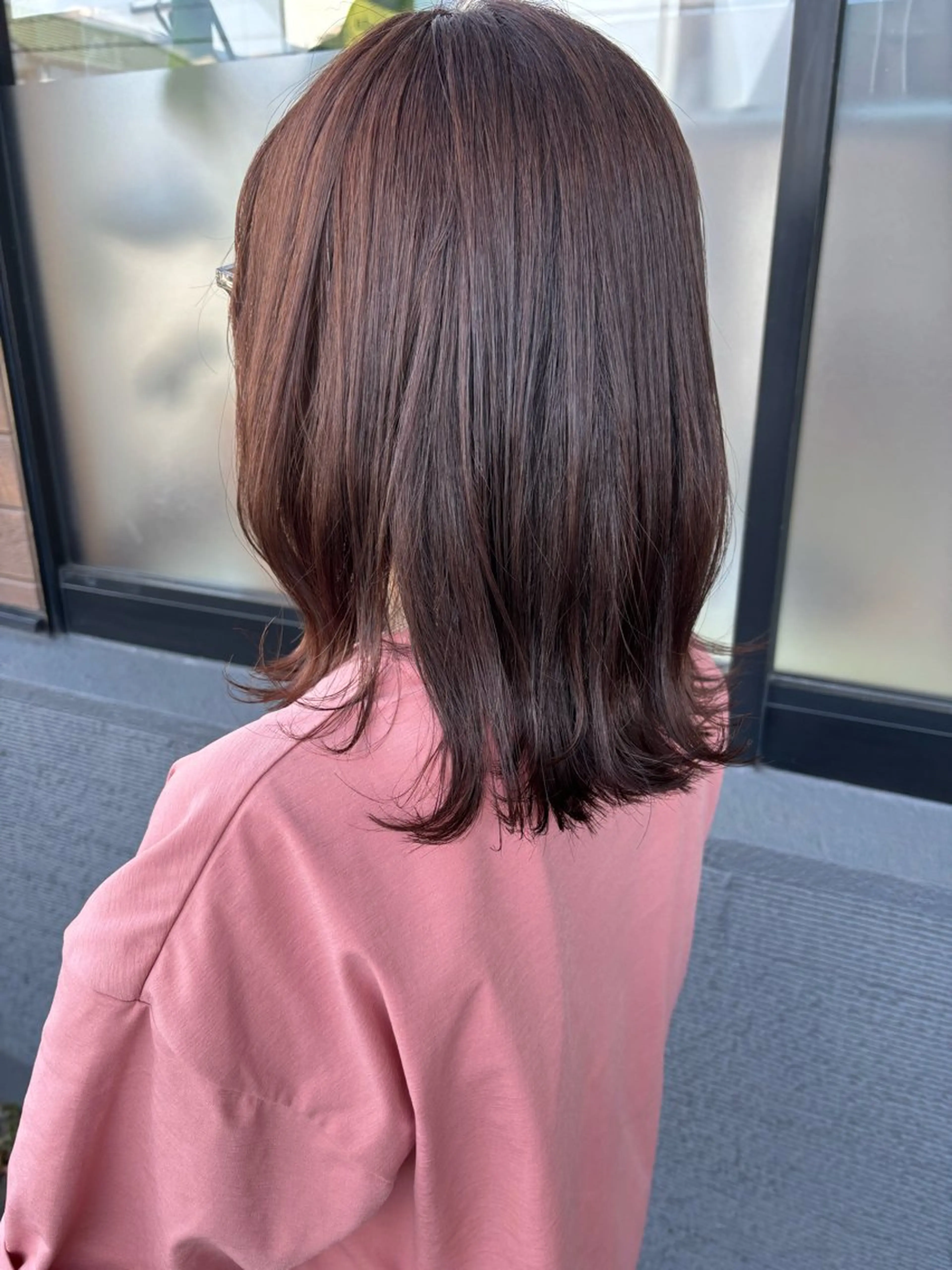 ミディアム カラー カット パーマ 亀山 来未のヘアスタイル