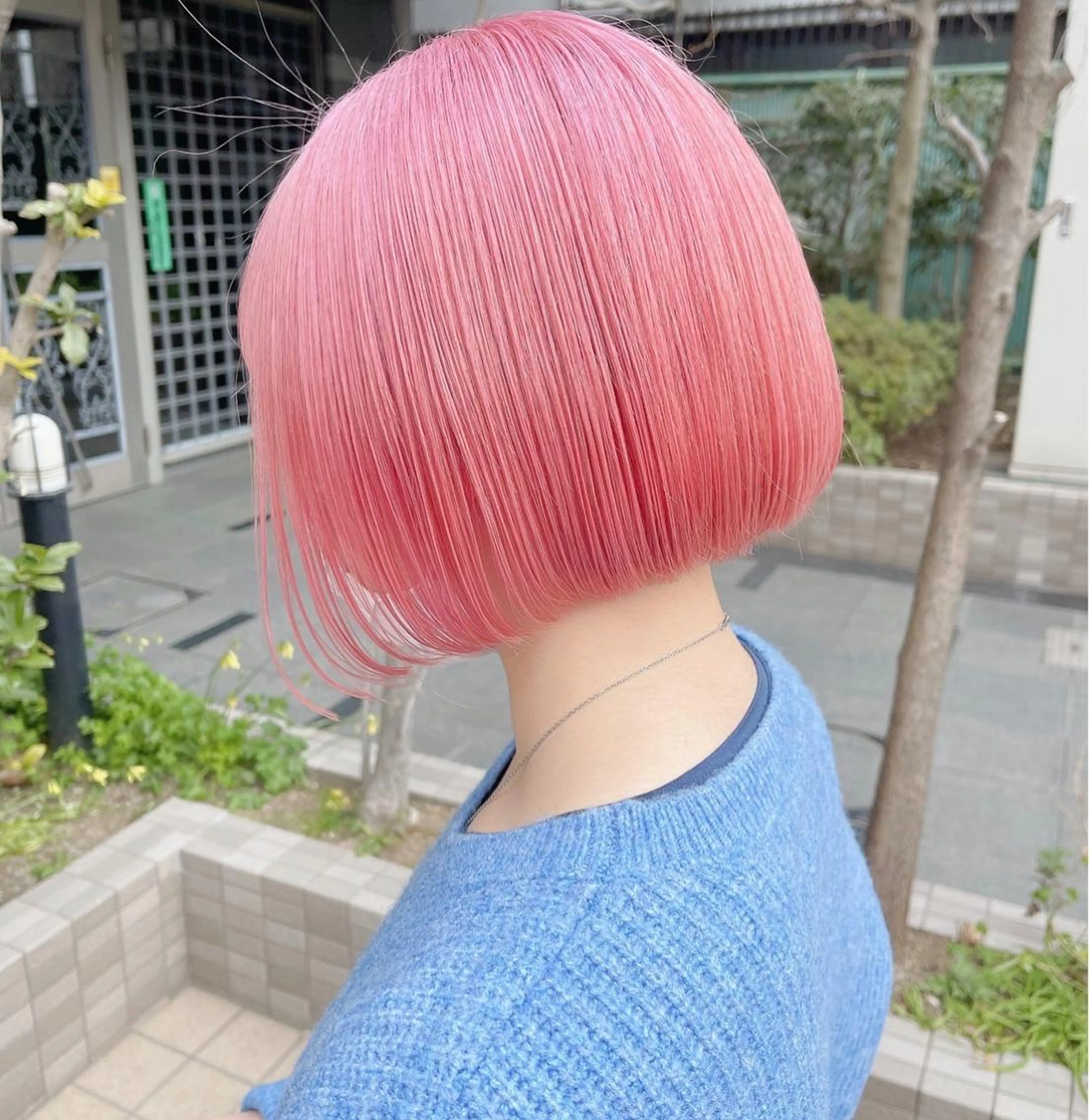 ショート カラー パーマ ヘアアレンジ メンズ キッズ ネイル マツエク・マツパ アイブロウ カット ヘアカラー トリートメント ハイトーン/ピンク 💗モモ໒꒱のヘアスタイル
