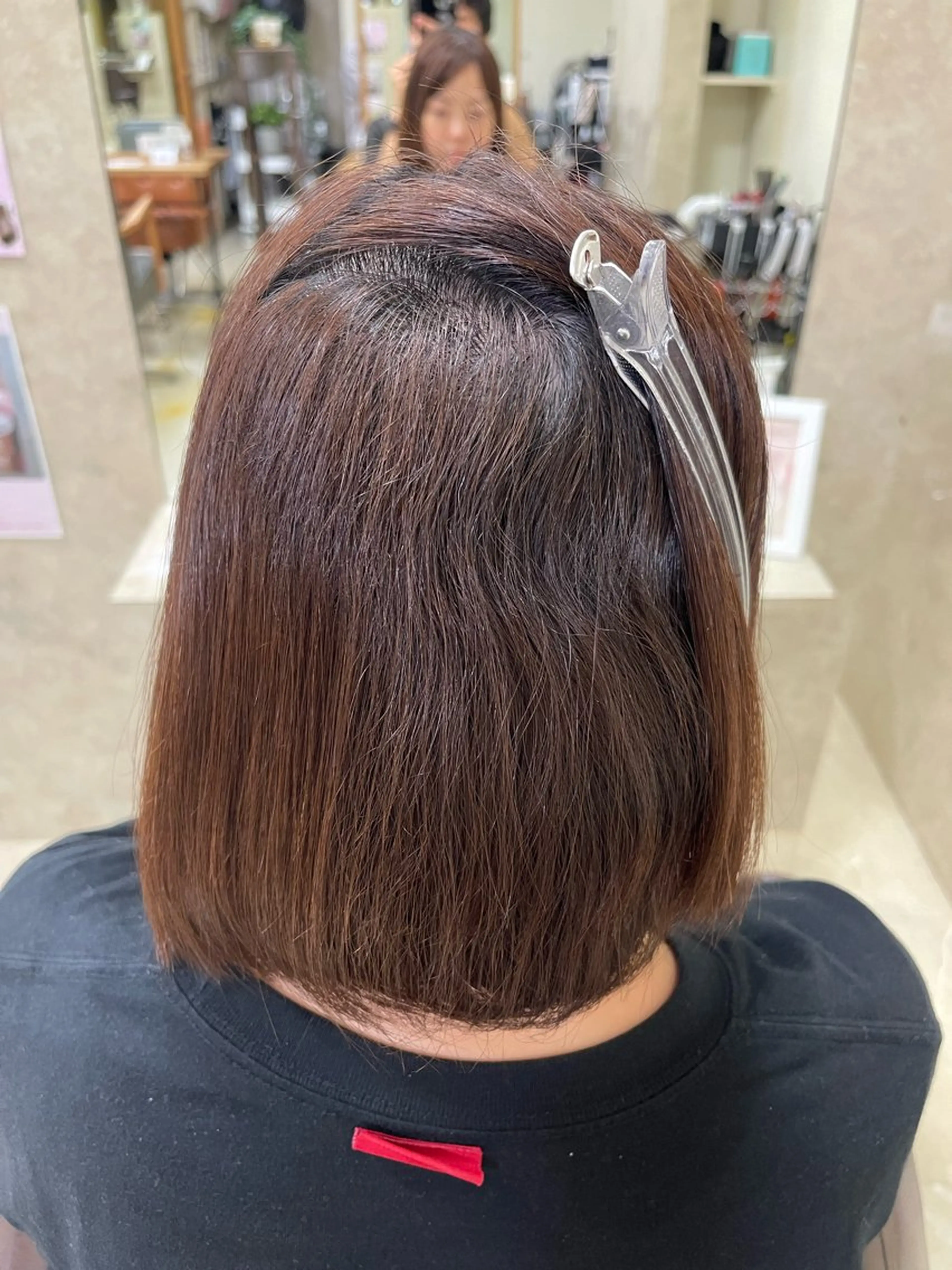 ロング 縮毛矯正 CARE SHINSAIBASHI所属・縮毛・酸性ストレート モデル募集のヘアスタイル