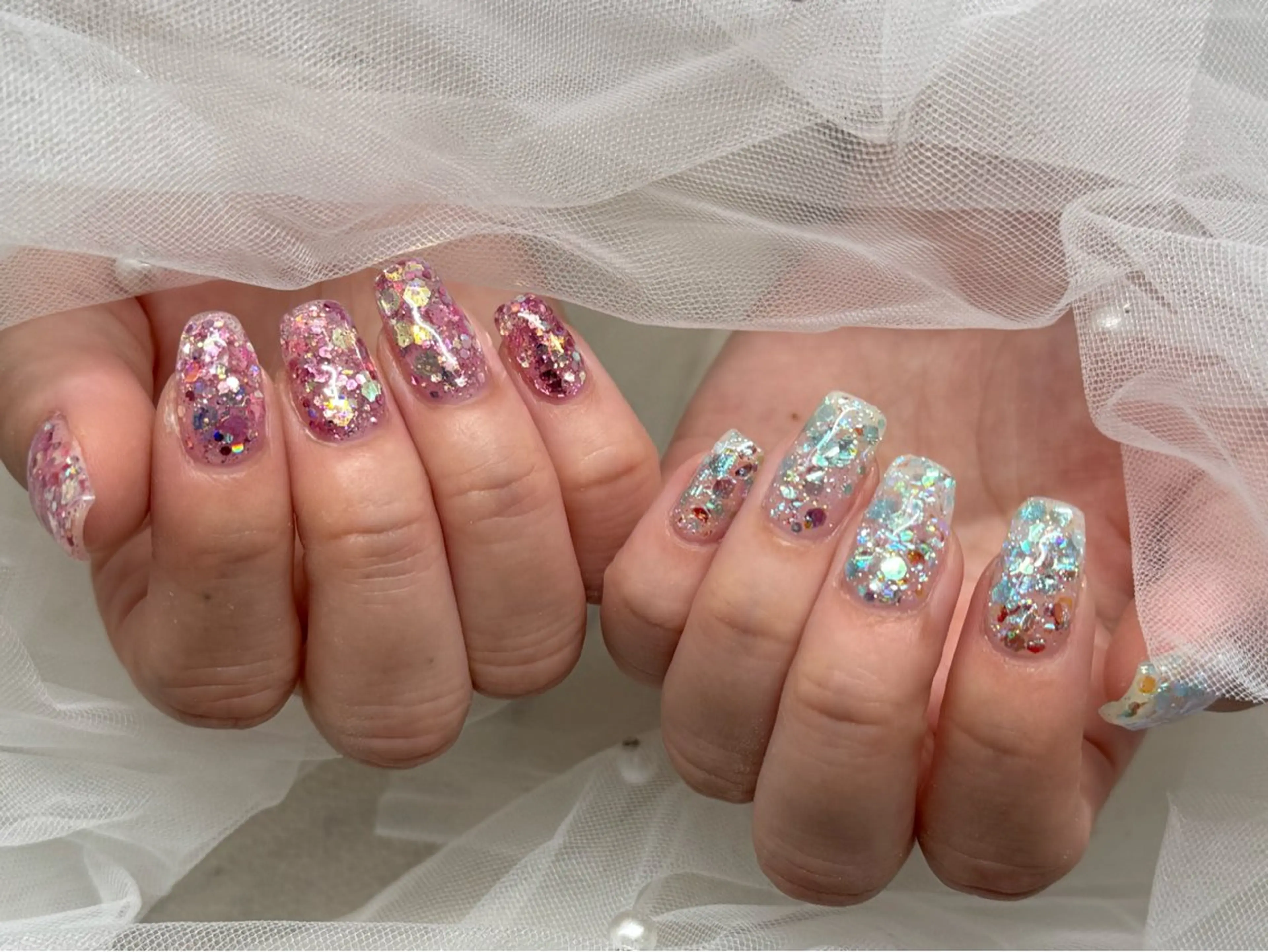 ネイル キラキラネイル ラメ(グリッター) ワンカラーネイル salone Regina 【サローネ　レジーナ】所属・Regina Marinaのネイルデザイン