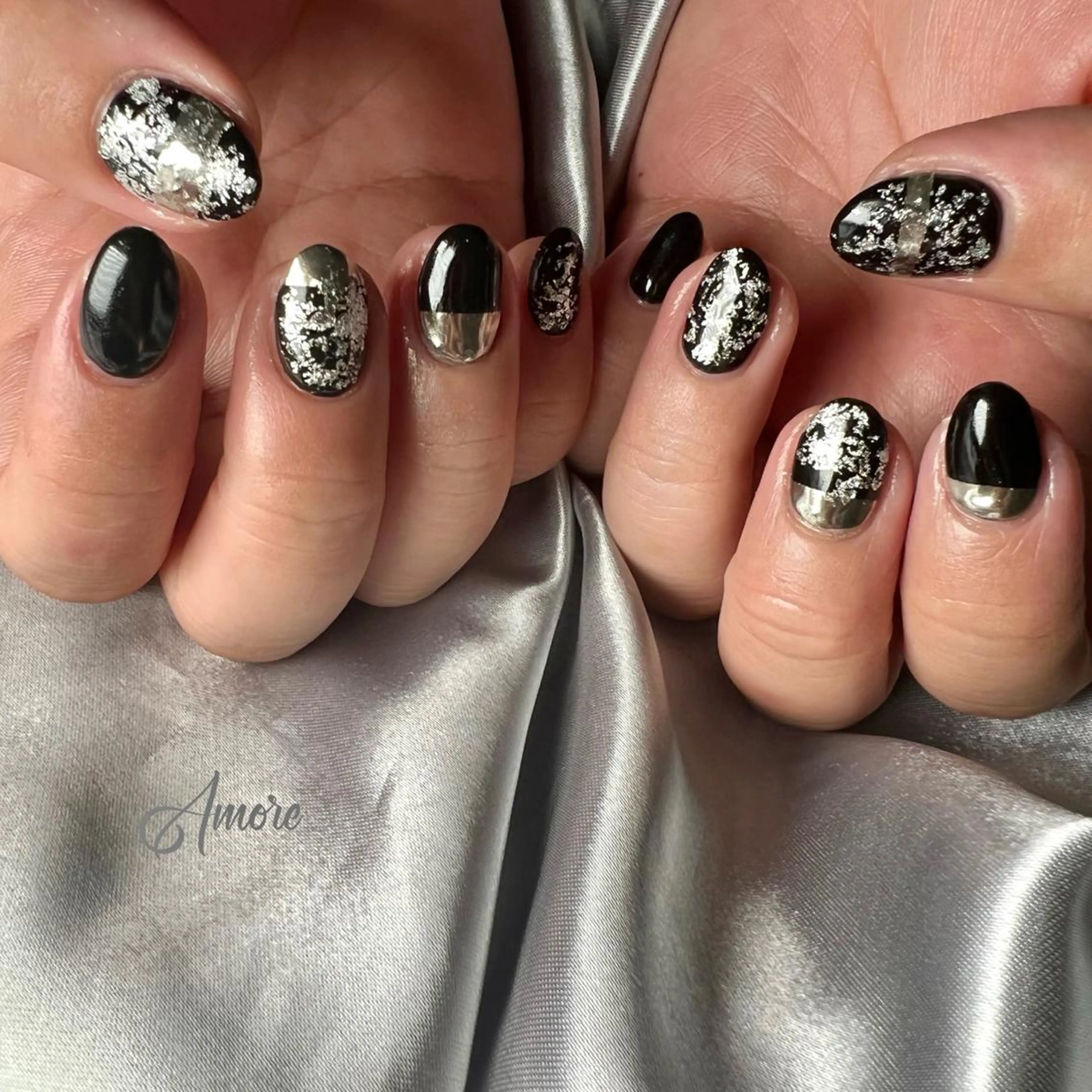 ネイル ジェルネイル ミラーネイル オフィスネイル パラジェル You kyehwaのネイルデザイン