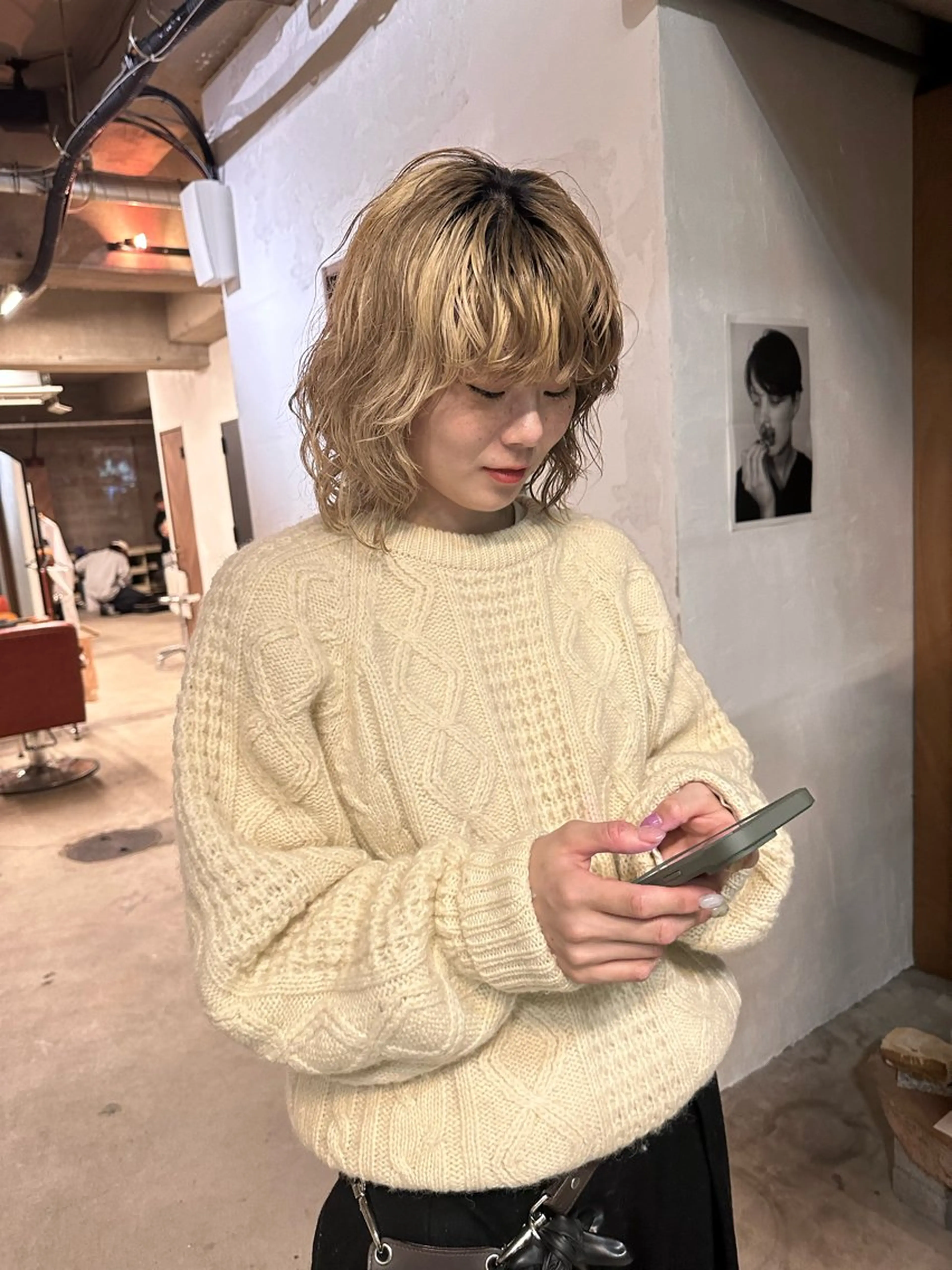 ミディアム カラー amy.所属・メンズカットパーマ/ ブリーチ高柳将太のヘアスタイル