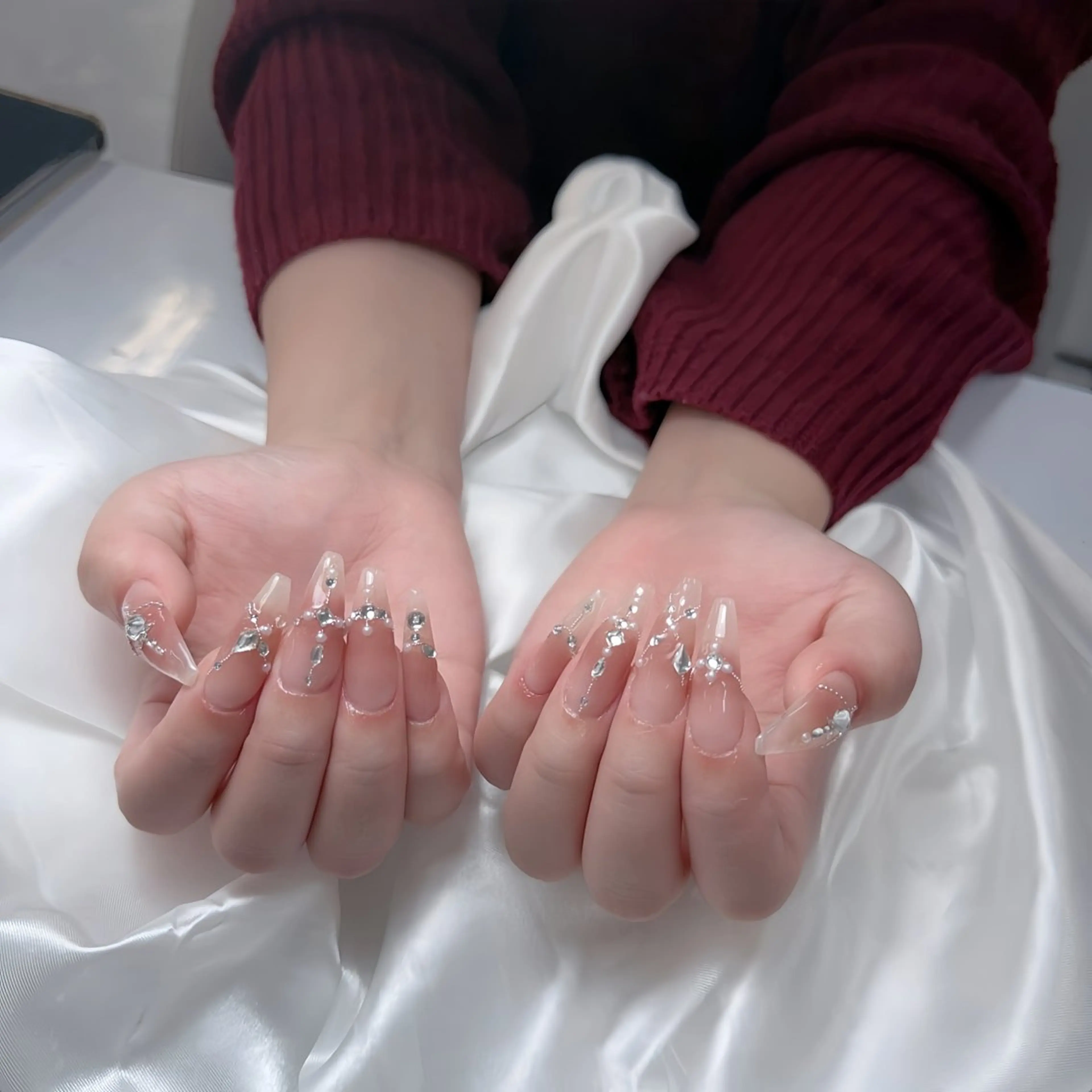 ネイル アートネイル オーロラネイル ブラウン チークネイル 成人式 Huyn Nail Studio所属・Huyn Nail Studioのネイルデザイン