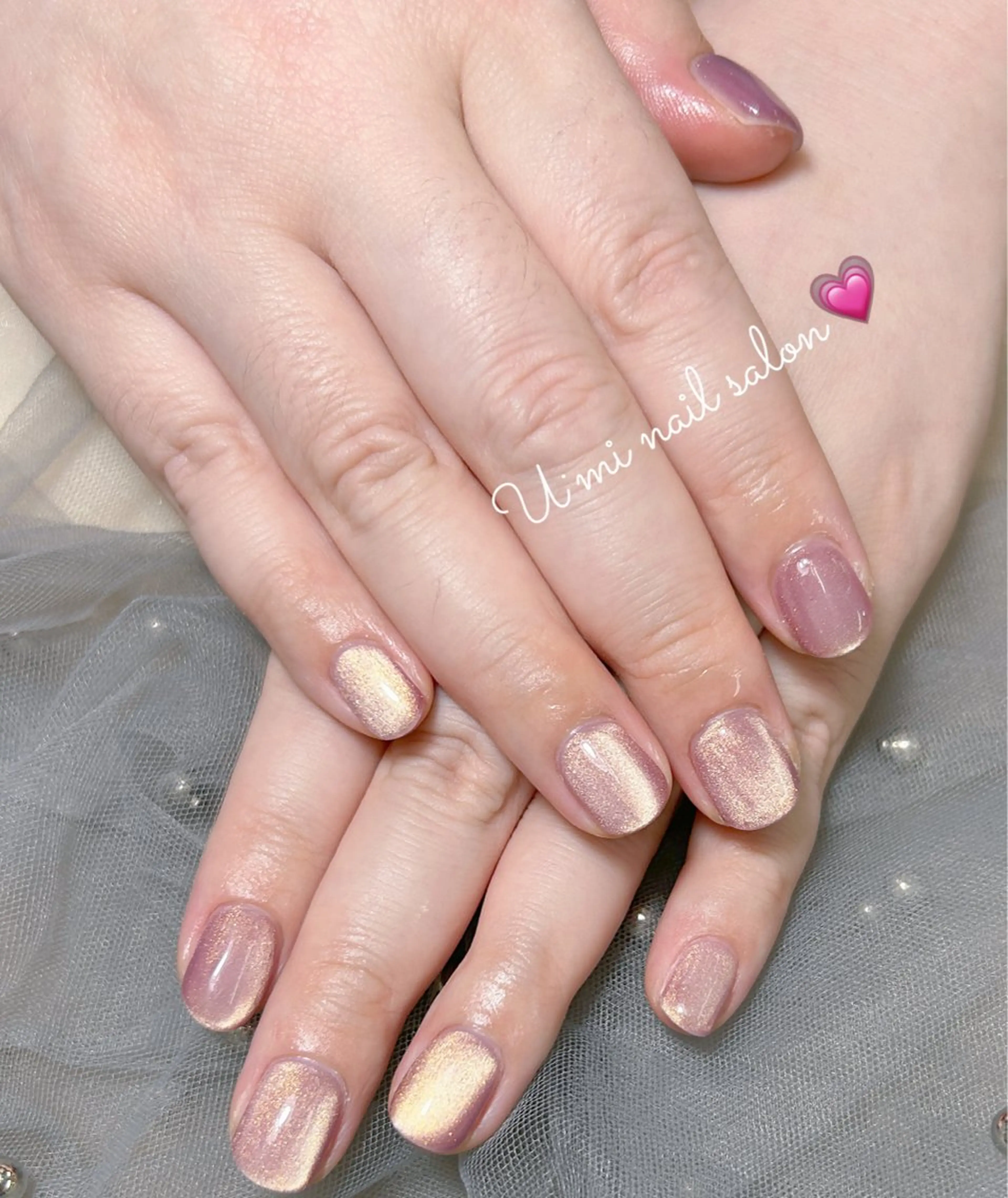 ネイル マグネットネイル マグネットワンカラー ワンカラーネイル U·Mi nail salon所属・U·Mi 上野御徒町容のネイルデザイン