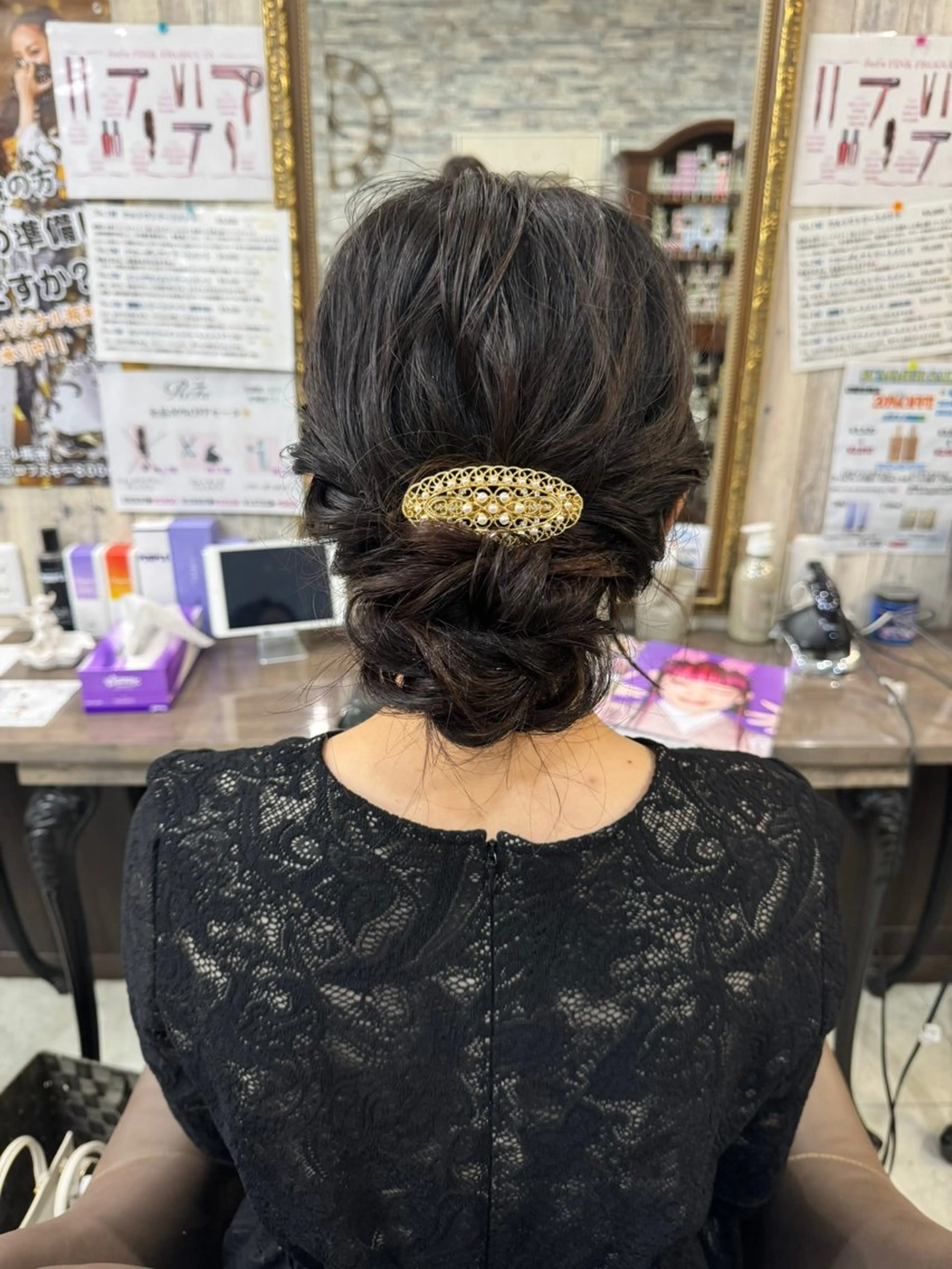 ミディアム ヘアセット 土屋朱理/ ハイトーンカラーのヘアスタイル