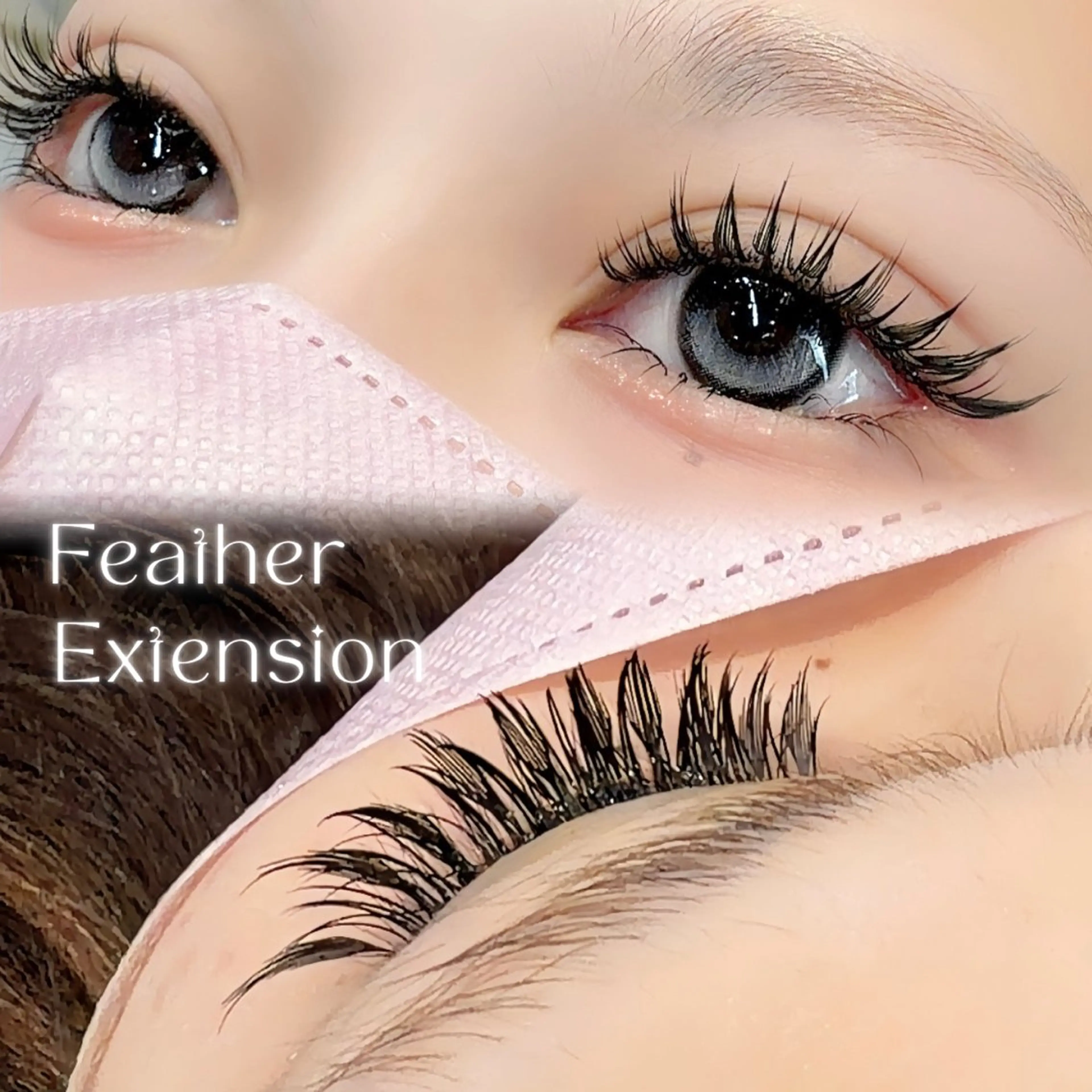 ⋱ 最新💘⋰羽エクステ/LED使用🪽‪アニメラッシュ＋フラット80本 /ワンホン/網紅/漫画の写真